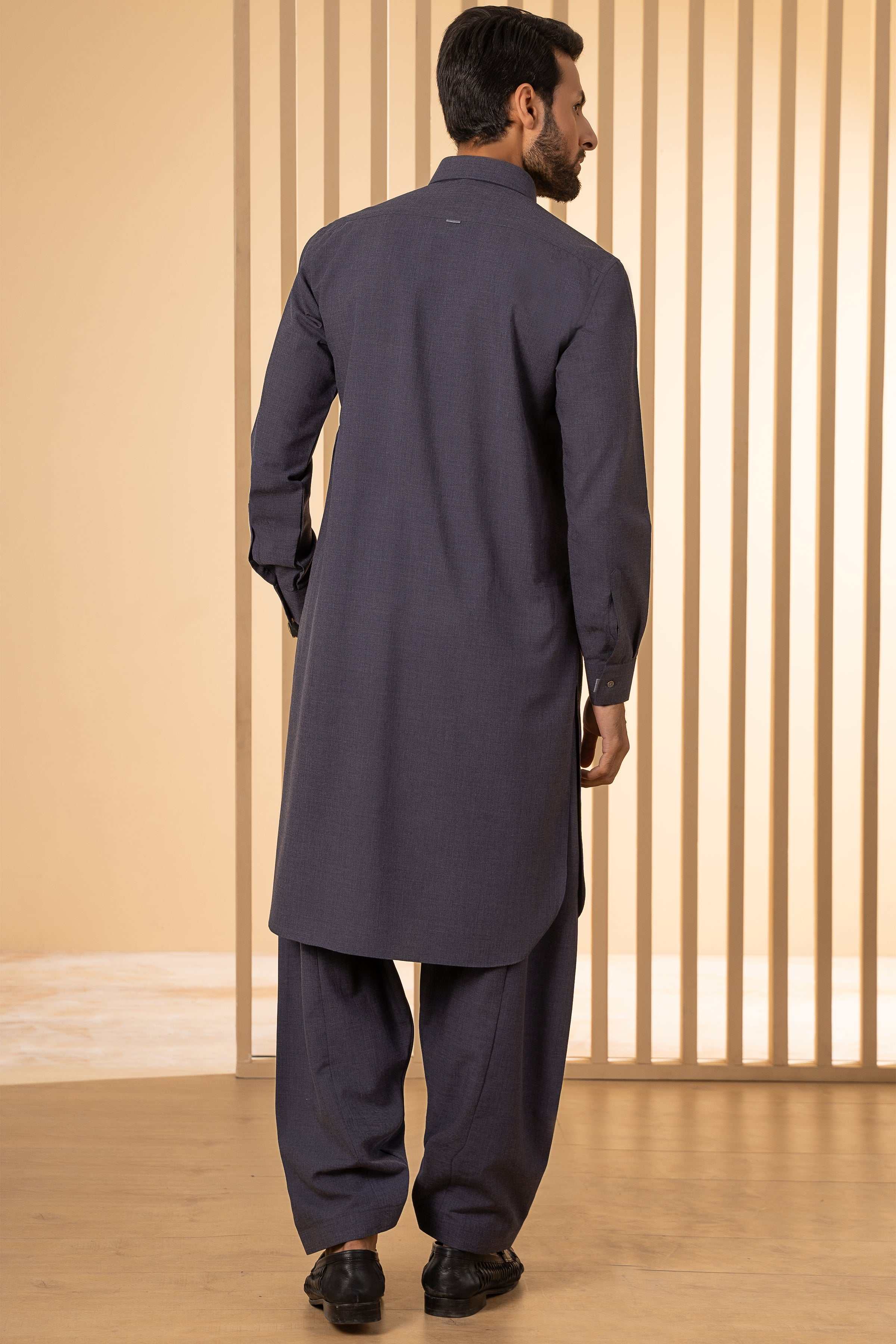 SHALWAR KAMEEZ BLUE MELANGE at Charcoal Clothing