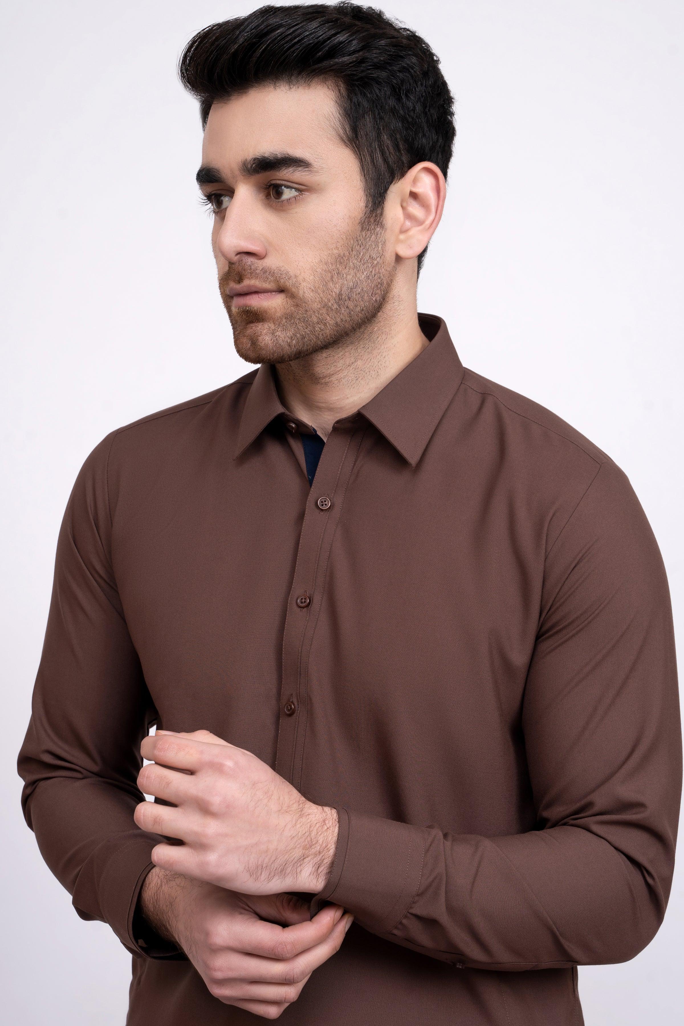 Shop SHALWAR KAMEEZ CHOCOLATE BROWN For Men Online