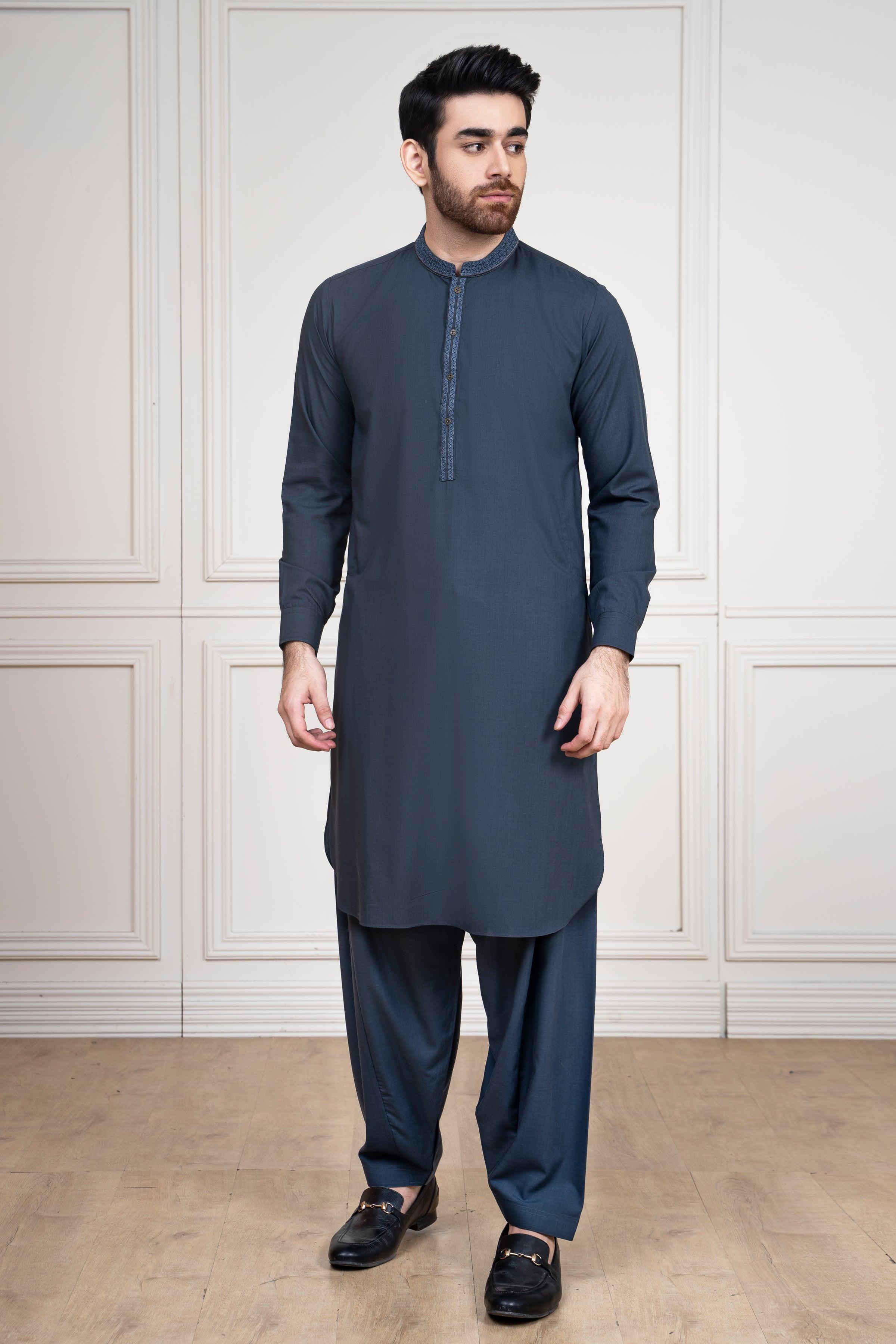 SHALWAR KAMEEZ DARK GREY at Charcoal Clothing