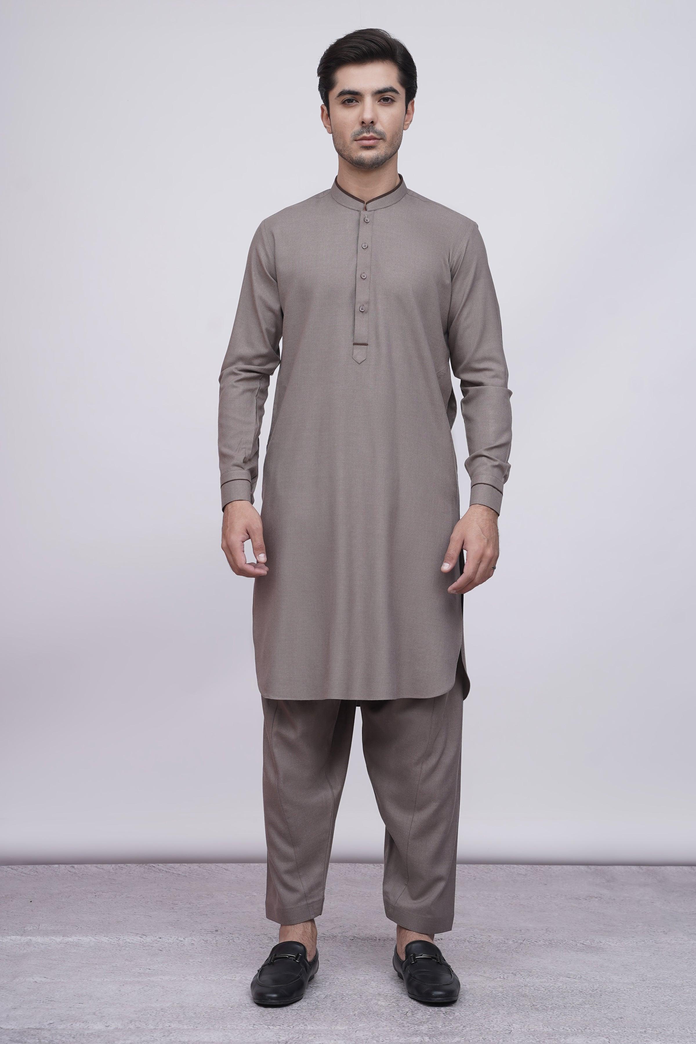 SHALWAR KAMEEZ KHAKI at Charcoal Clothing