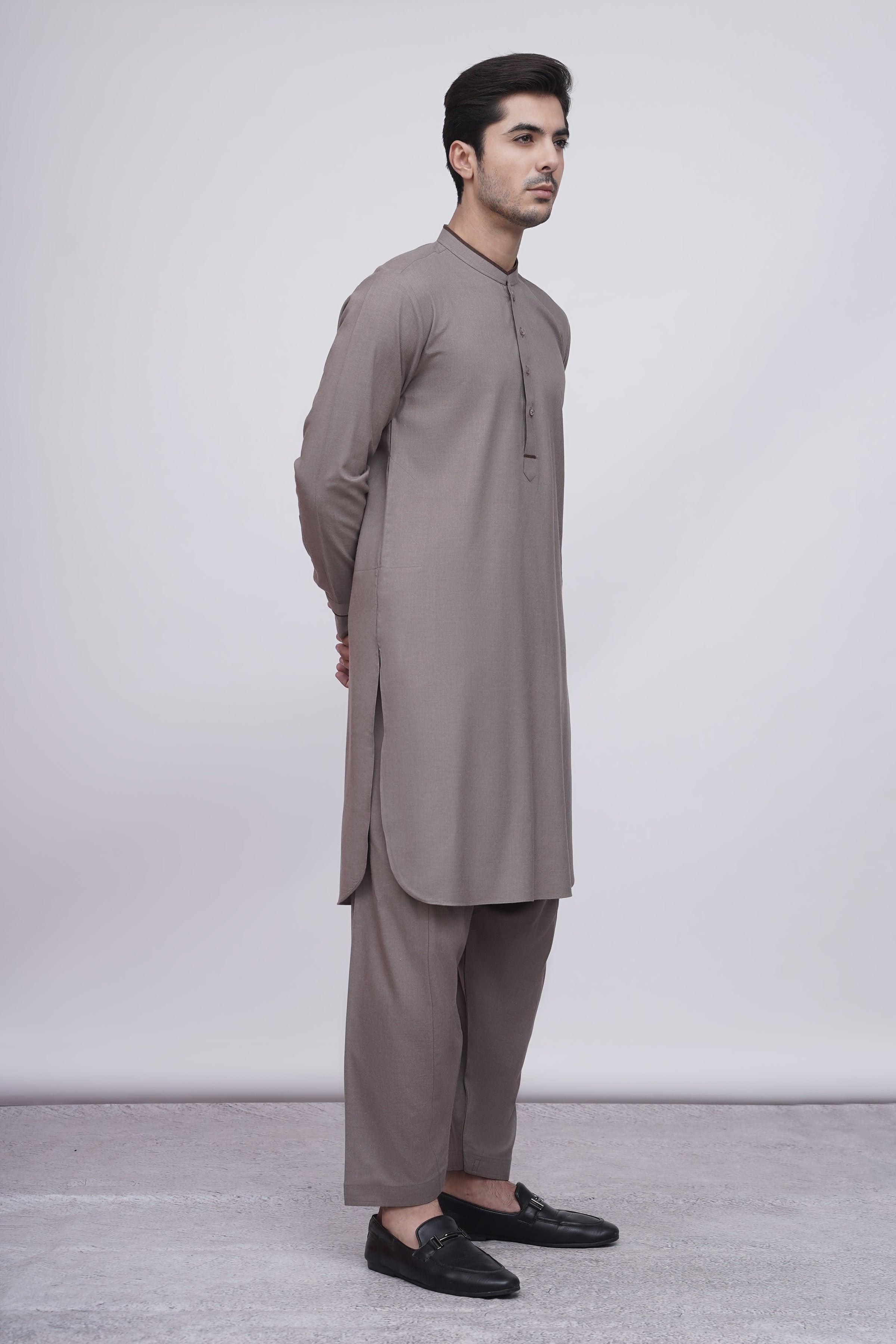 SHALWAR KAMEEZ KHAKI at Charcoal Clothing