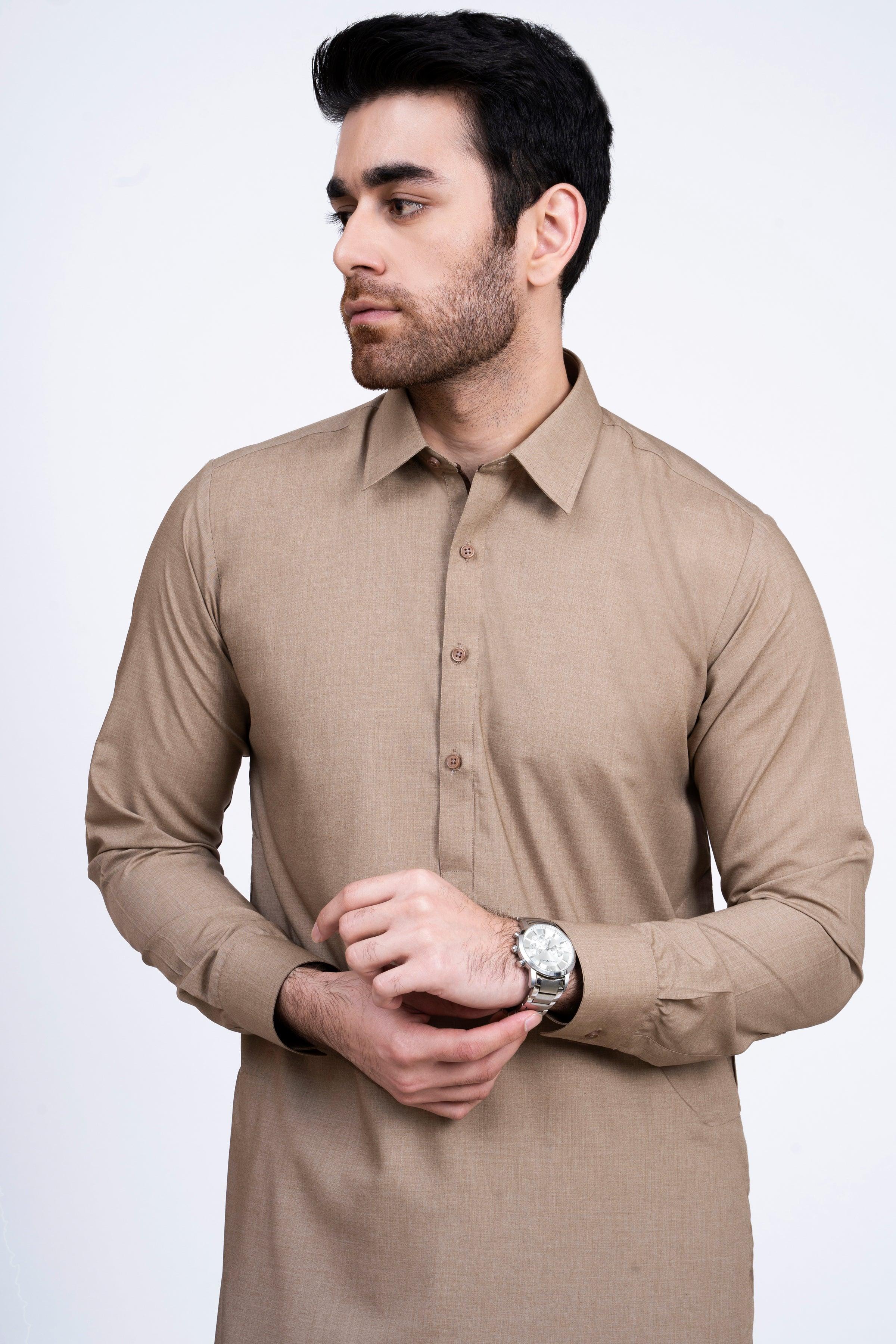 SHALWAR KAMEEZ KHAKI at Charcoal Clothing