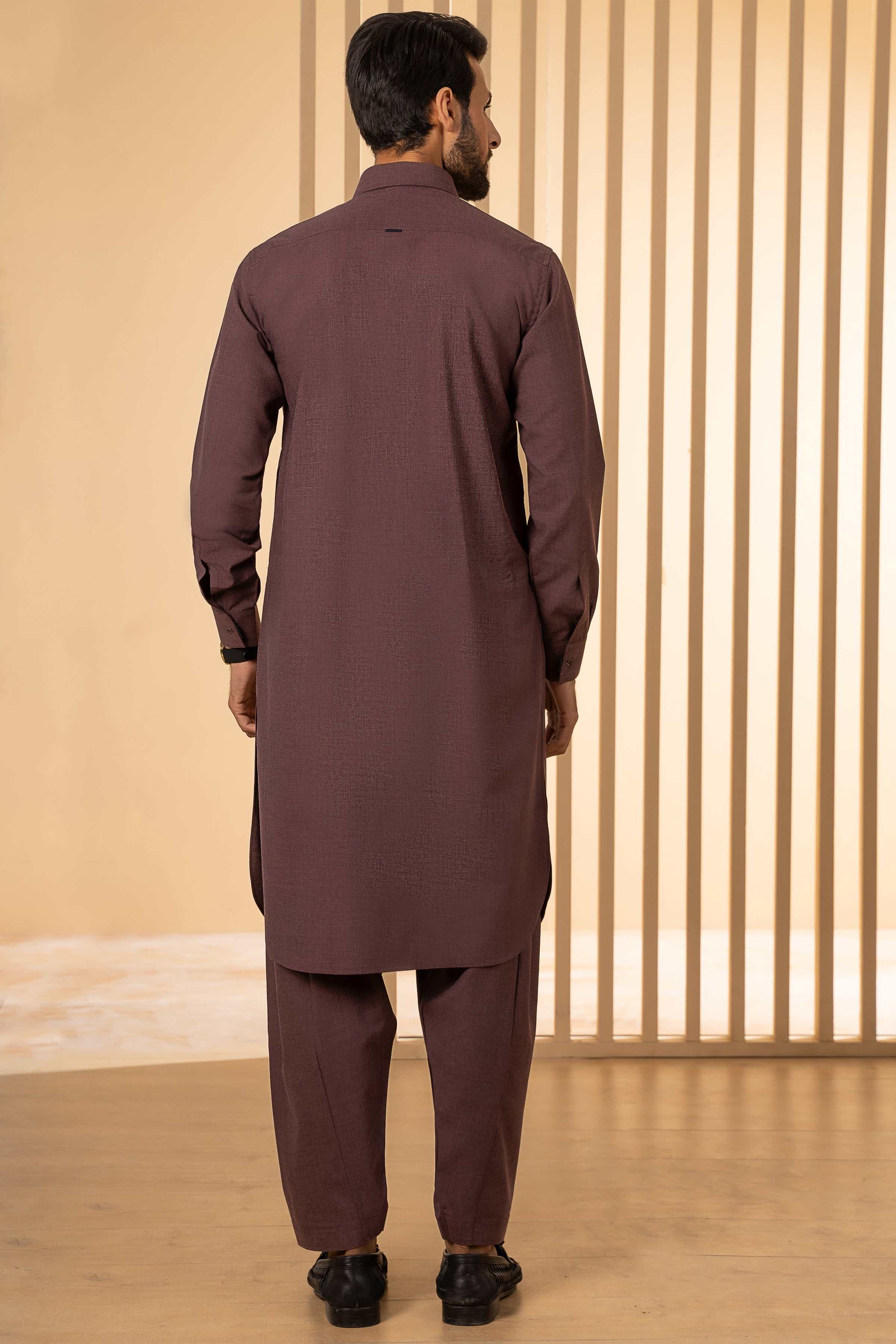 SHALWAR KAMEEZ MAROON MELANGE at Charcoal Clothing