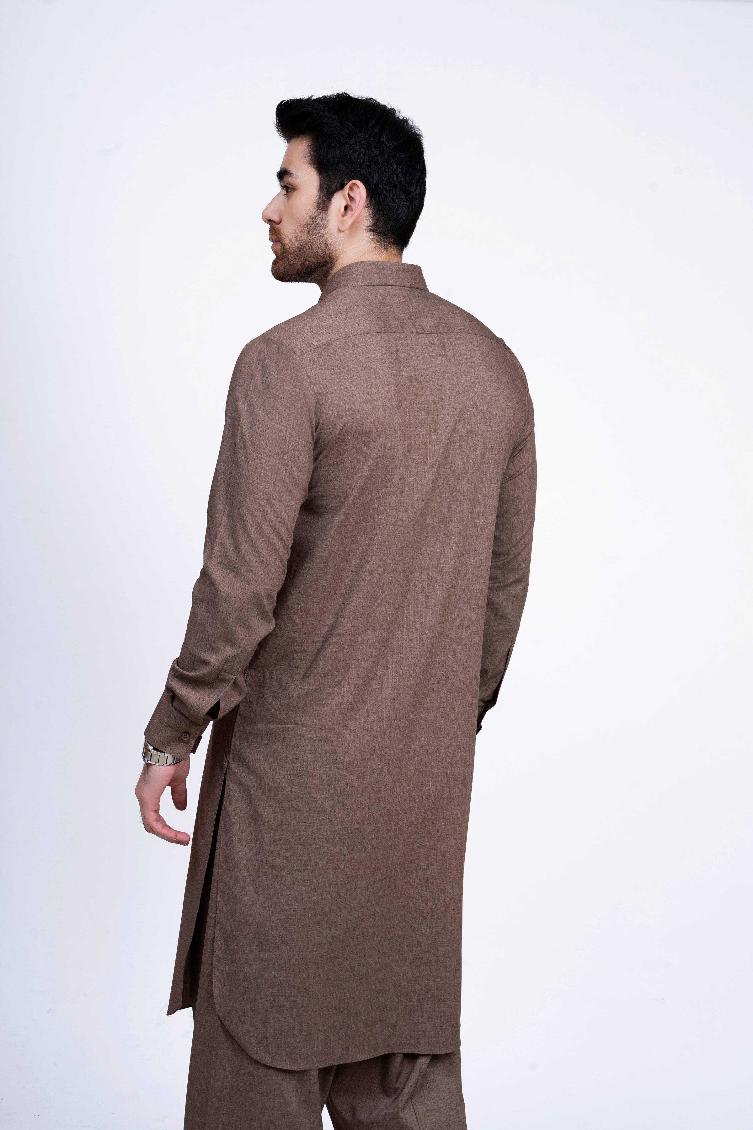 SHALWAR KAMEEZ MID BROWN at Charcoal Clothing