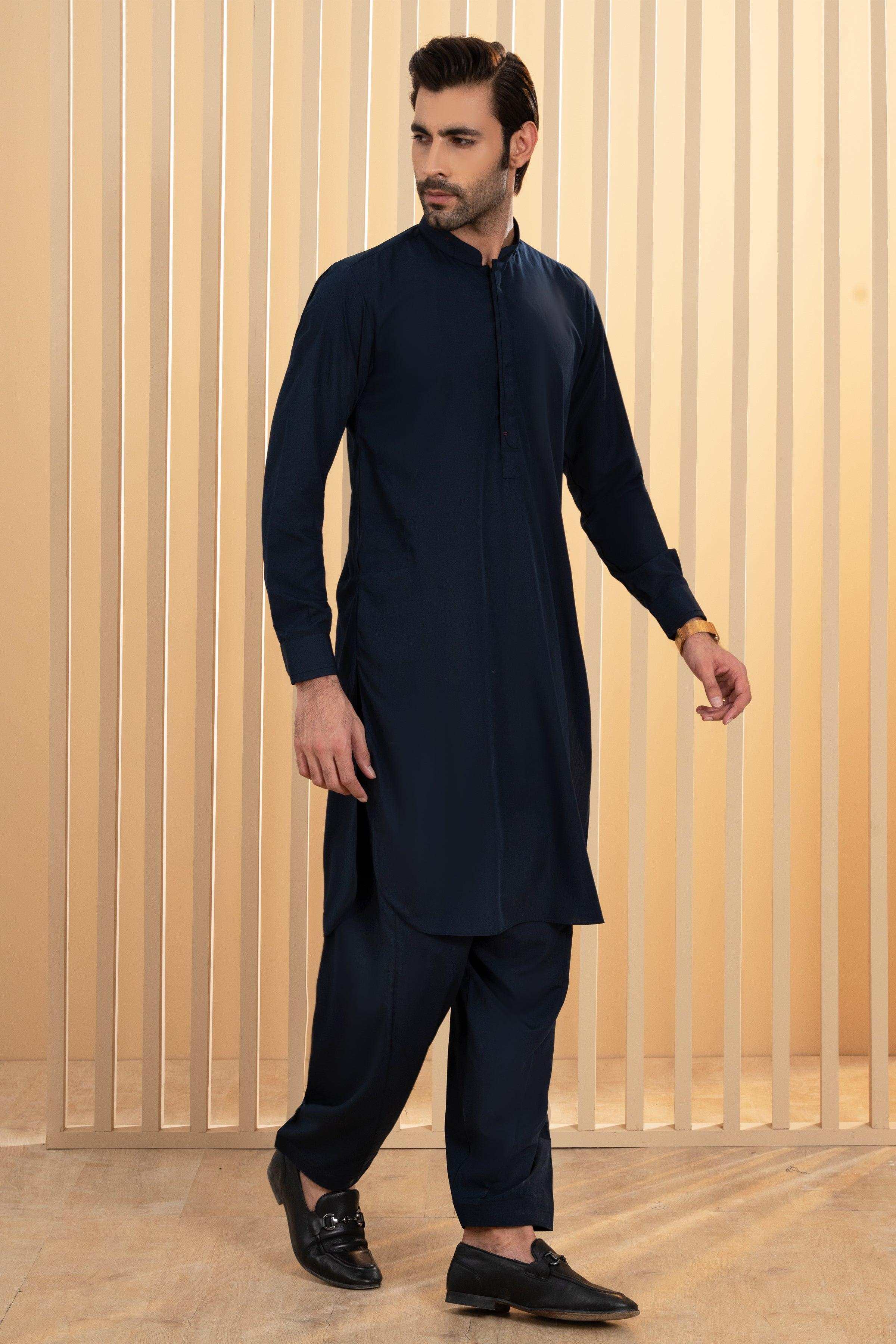 SHALWAR KAMEEZ NAVY at Charcoal Clothing