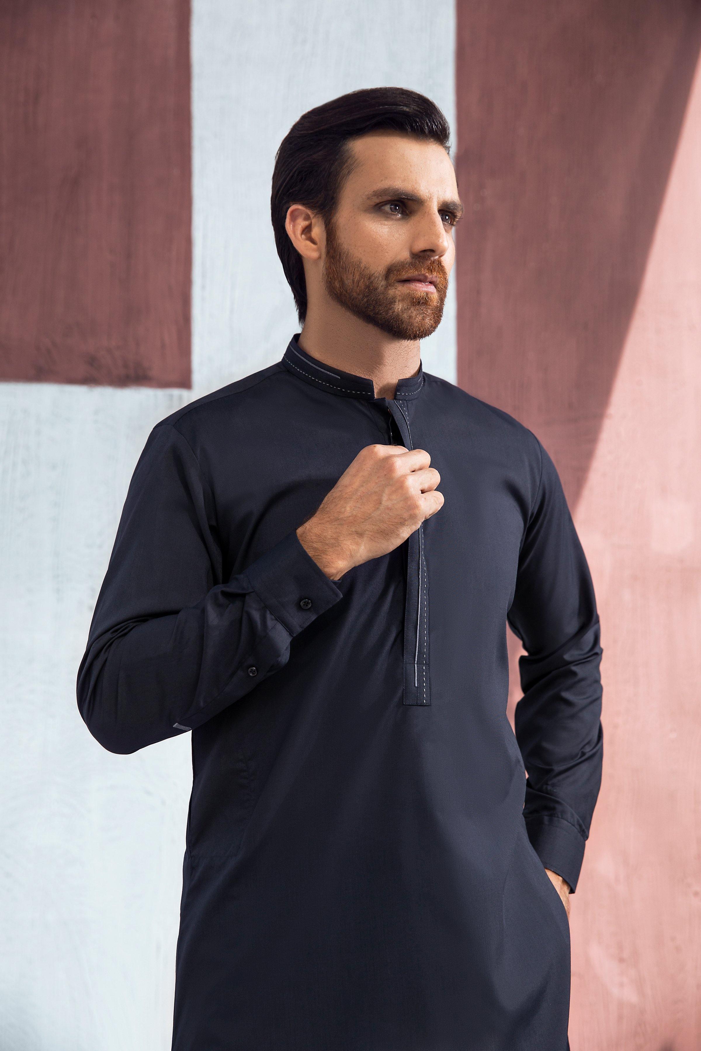 SHALWAR KAMEEZ NAVY at Charcoal Clothing