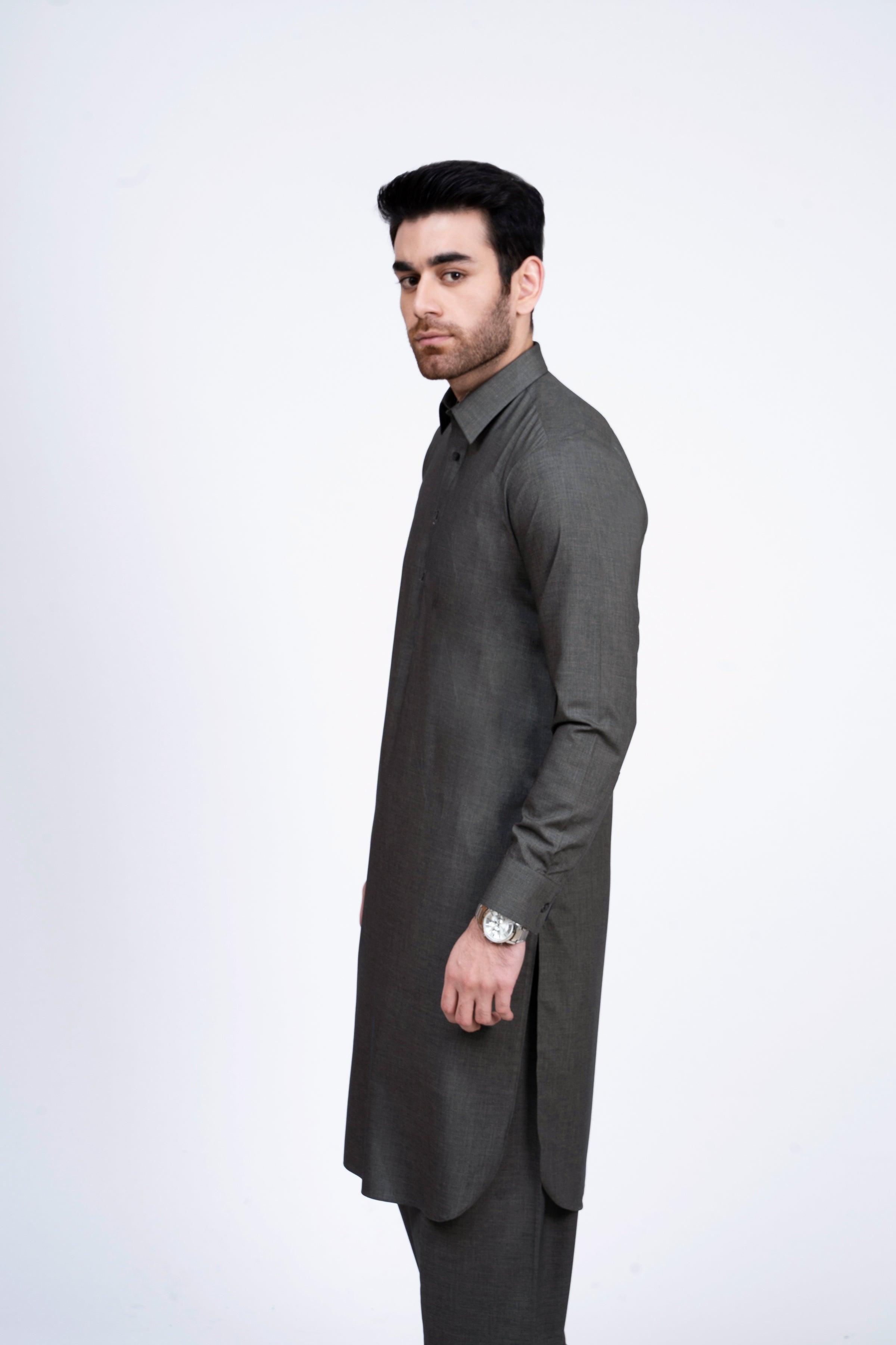 SHALWAR KAMEEZ OLIVE at Charcoal Clothing