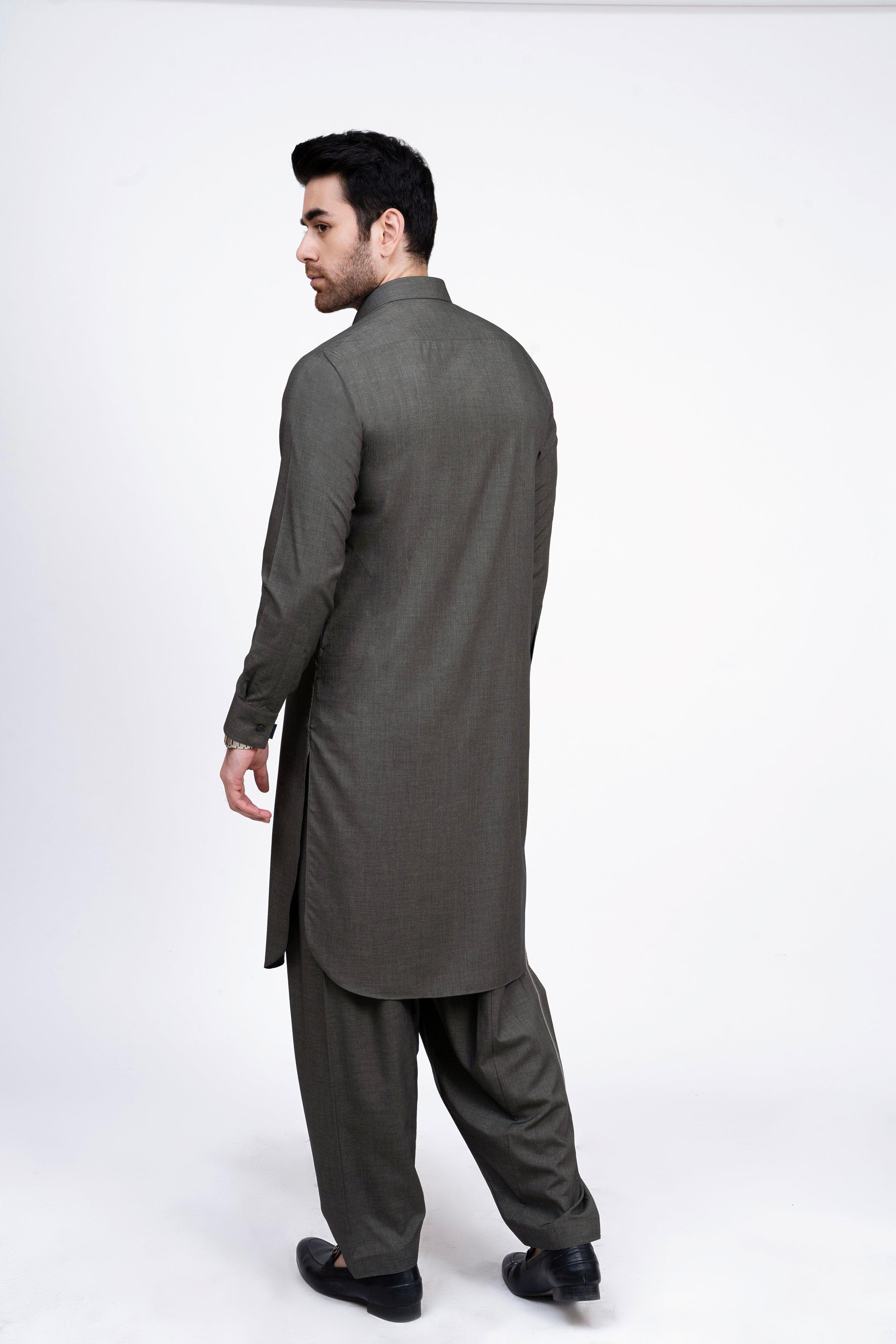 SHALWAR KAMEEZ OLIVE Charcoal Clothing