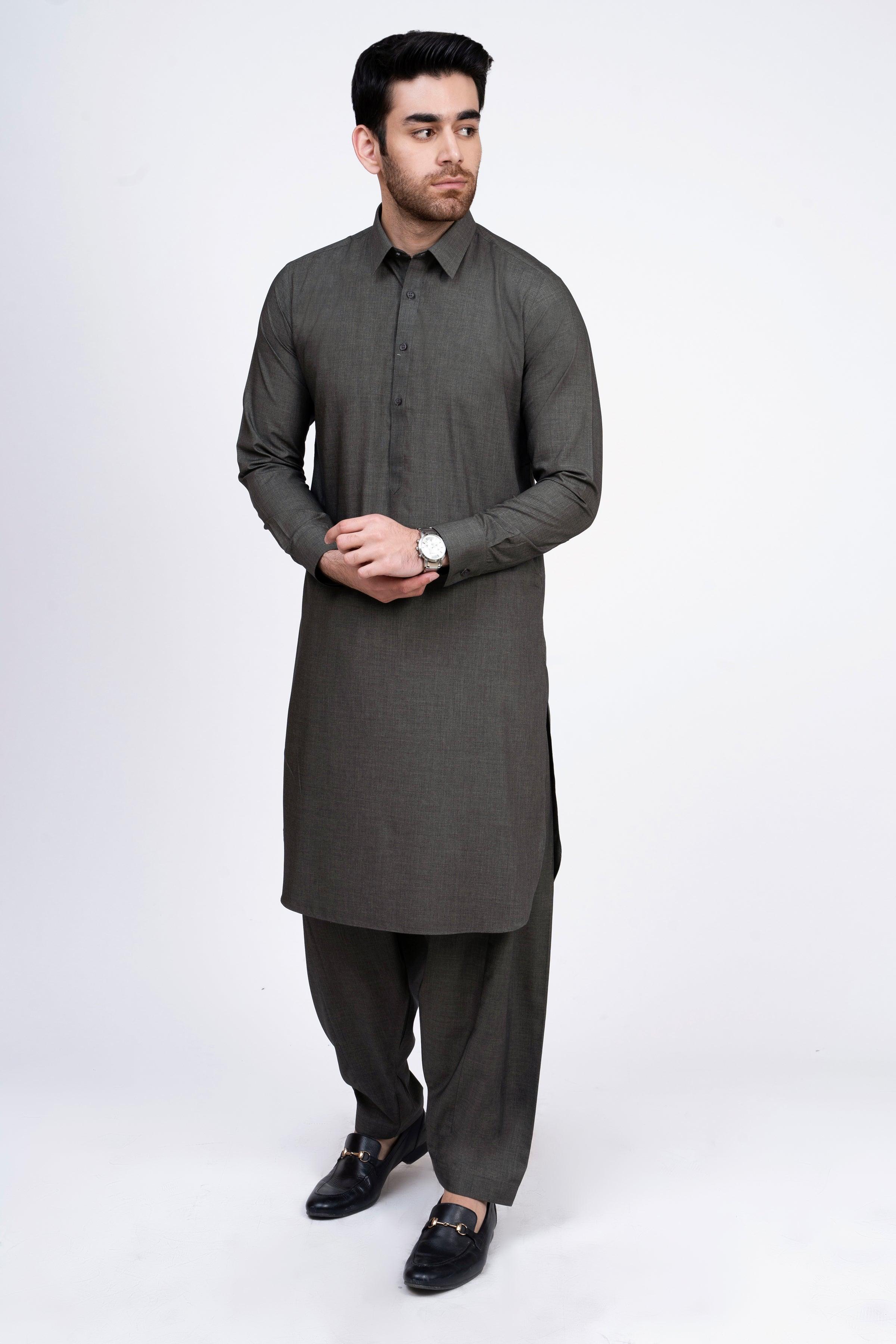 SHALWAR KAMEEZ OLIVE at Charcoal Clothing