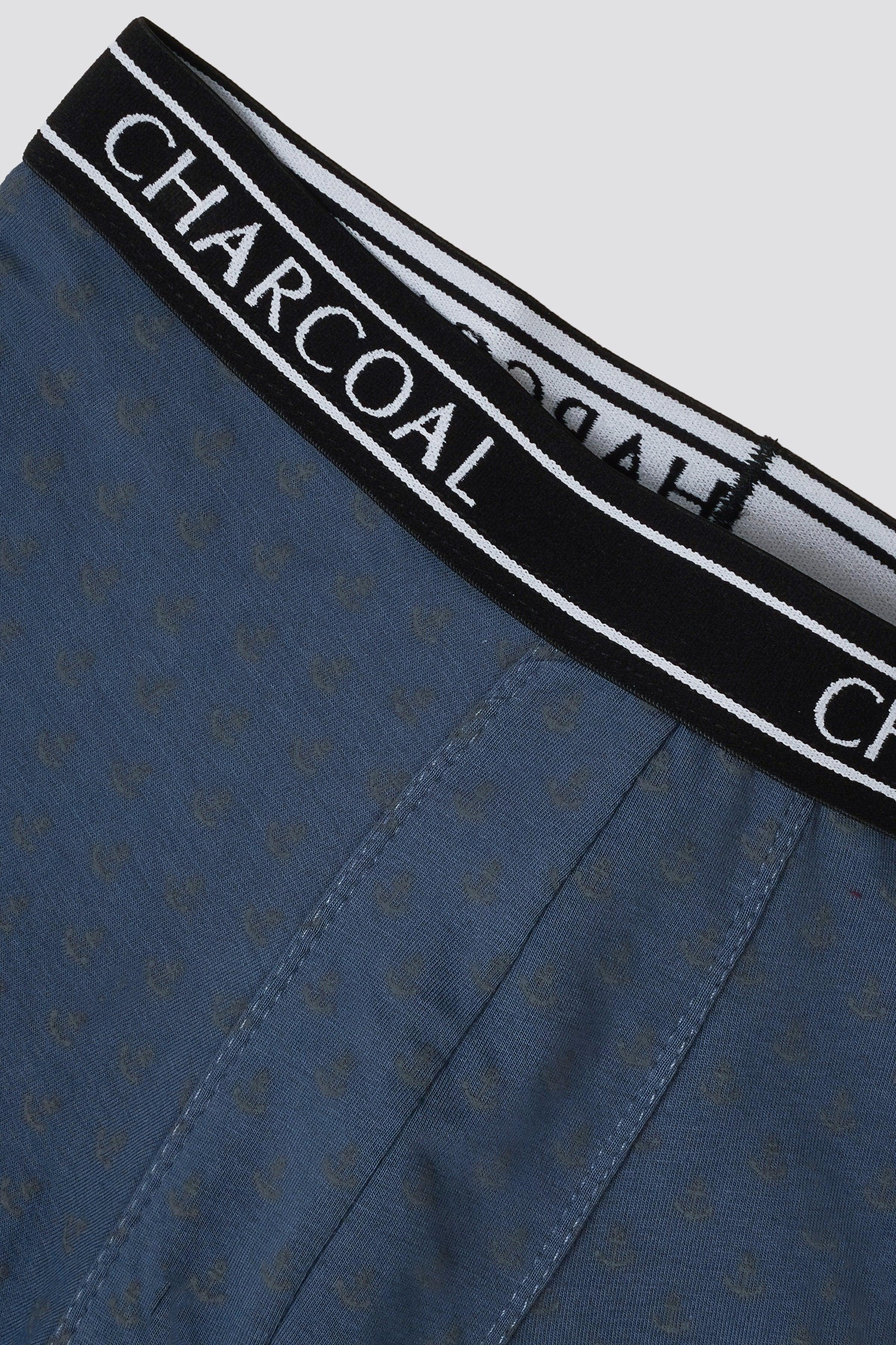 SHORT BOXER BLUE PRINTED at Charcoal Clothing