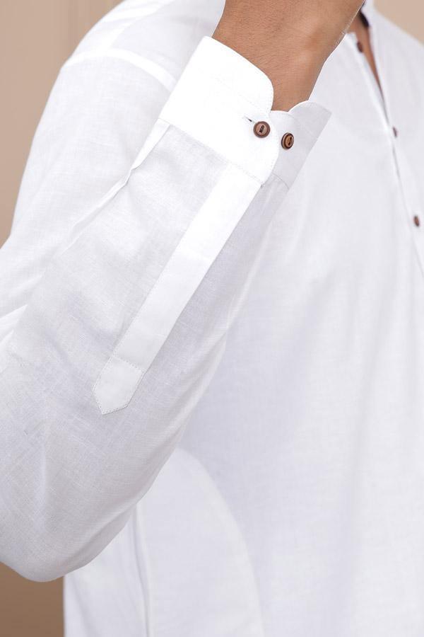 SHORT KURTA  WHITE at Charcoal Clothing