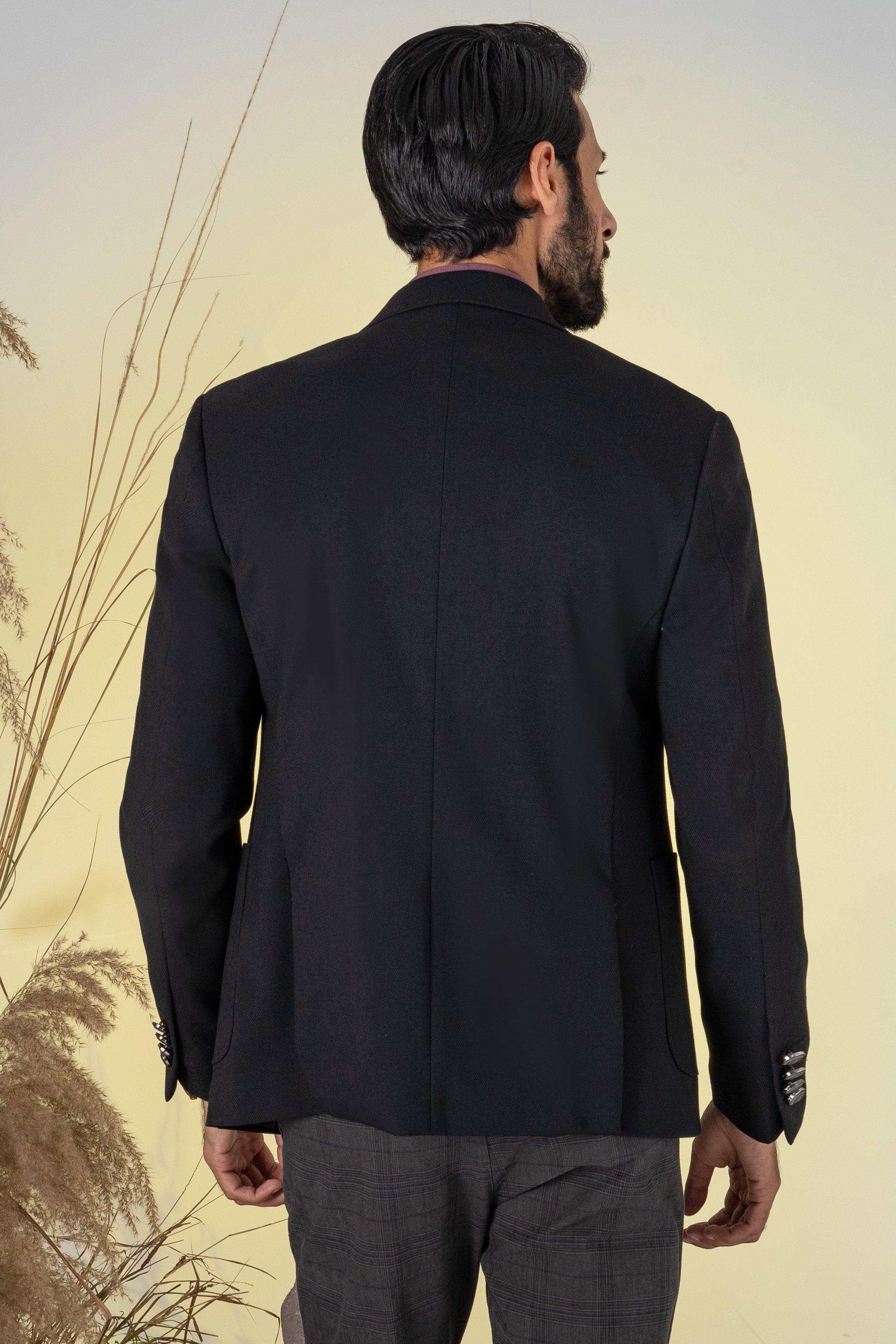 SIGNATURE CASUAL COAT BLACK at Charcoal Clothing