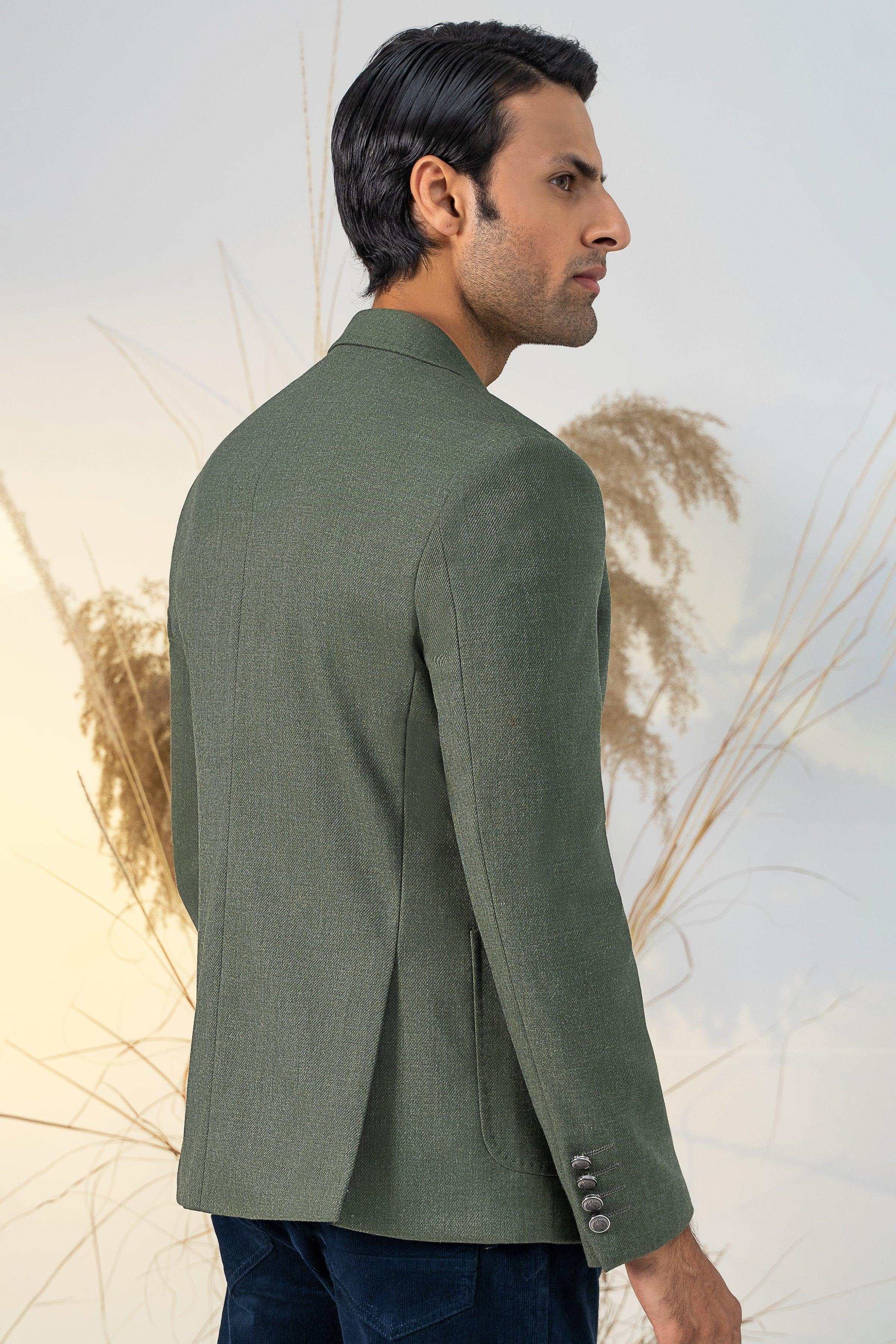 Green casual coat best sale