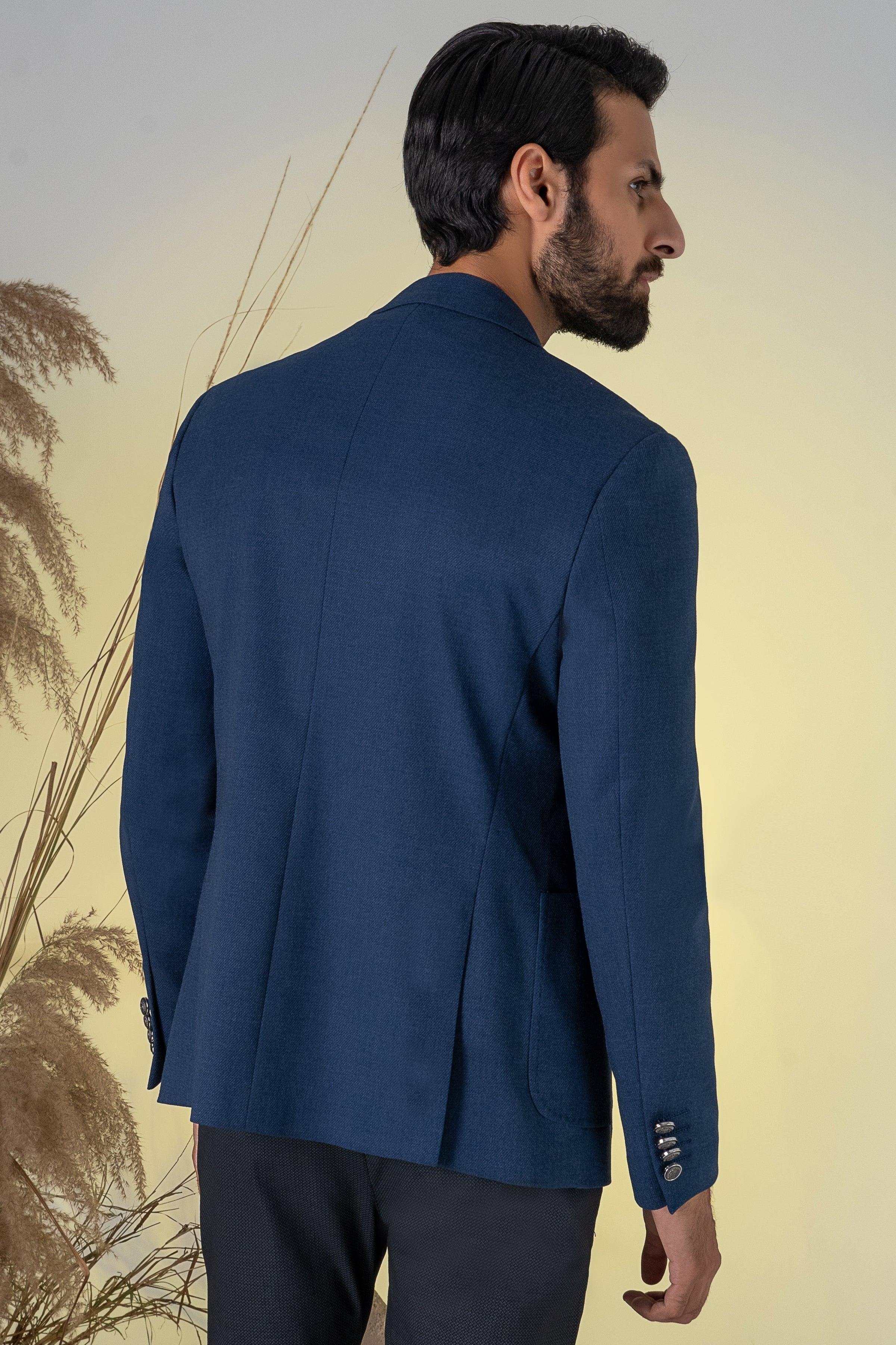 SIGNATURE CASUAL COAT NAVY BLUE at Charcoal Clothing