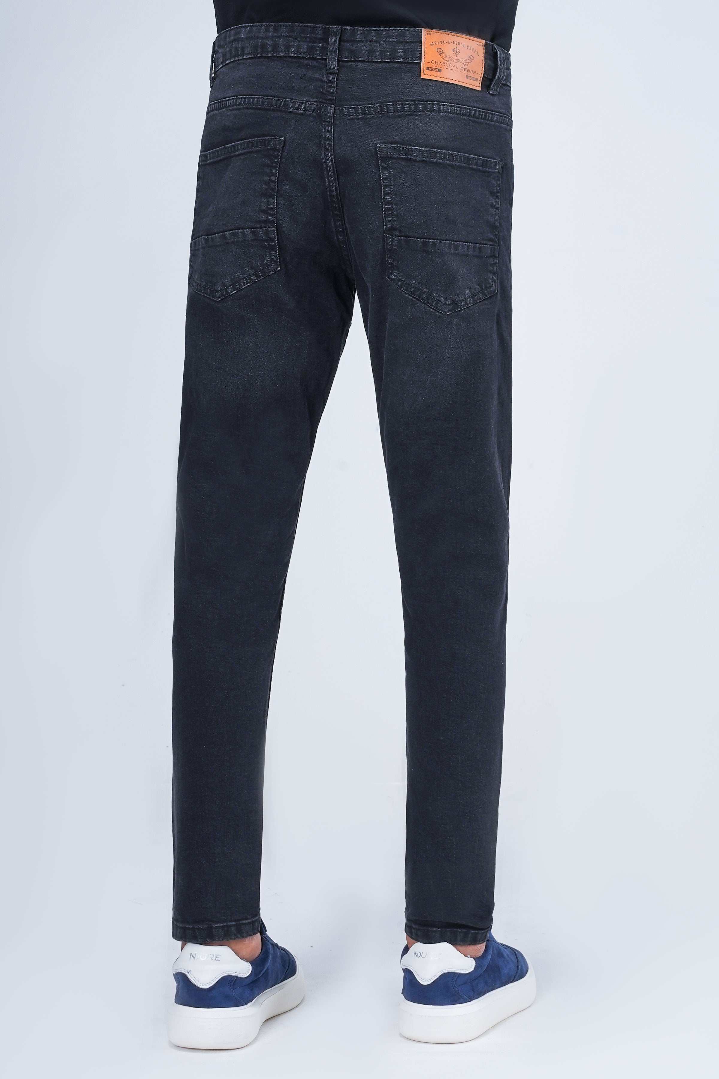 SKINNY LEG DENIM JEANS CHARCOAL at Charcoal Clothing