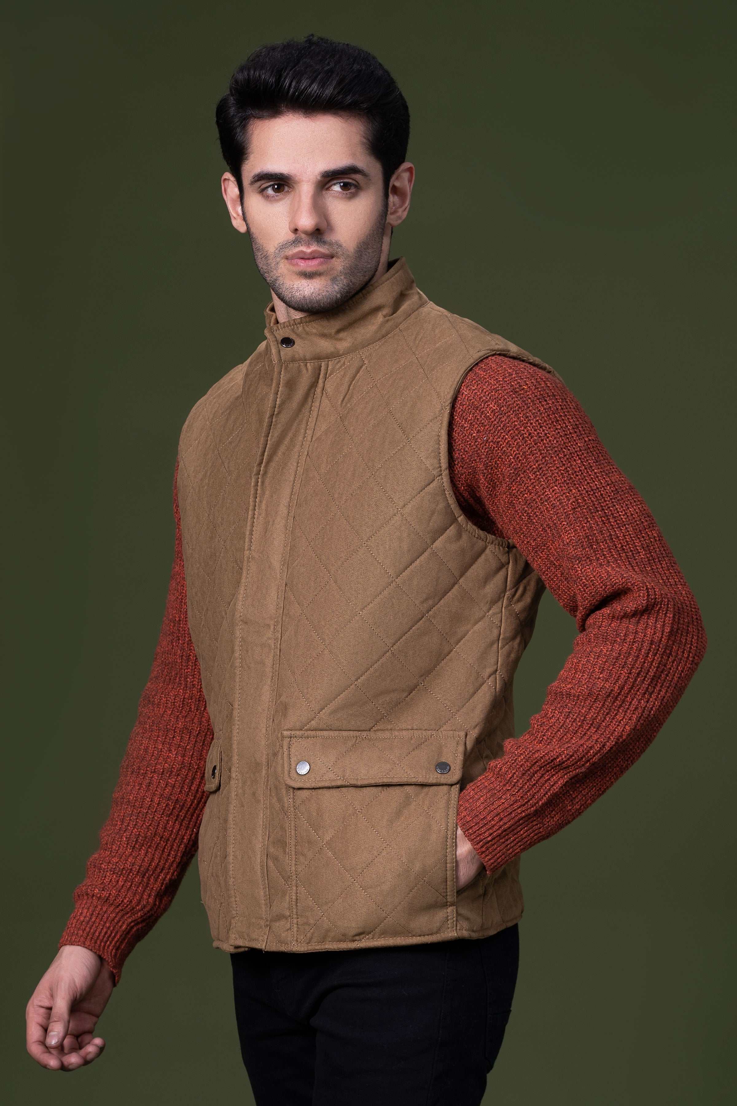 Quilted Tunic Vest ULLA DURHAM Black Sleeveless Padded Jacket