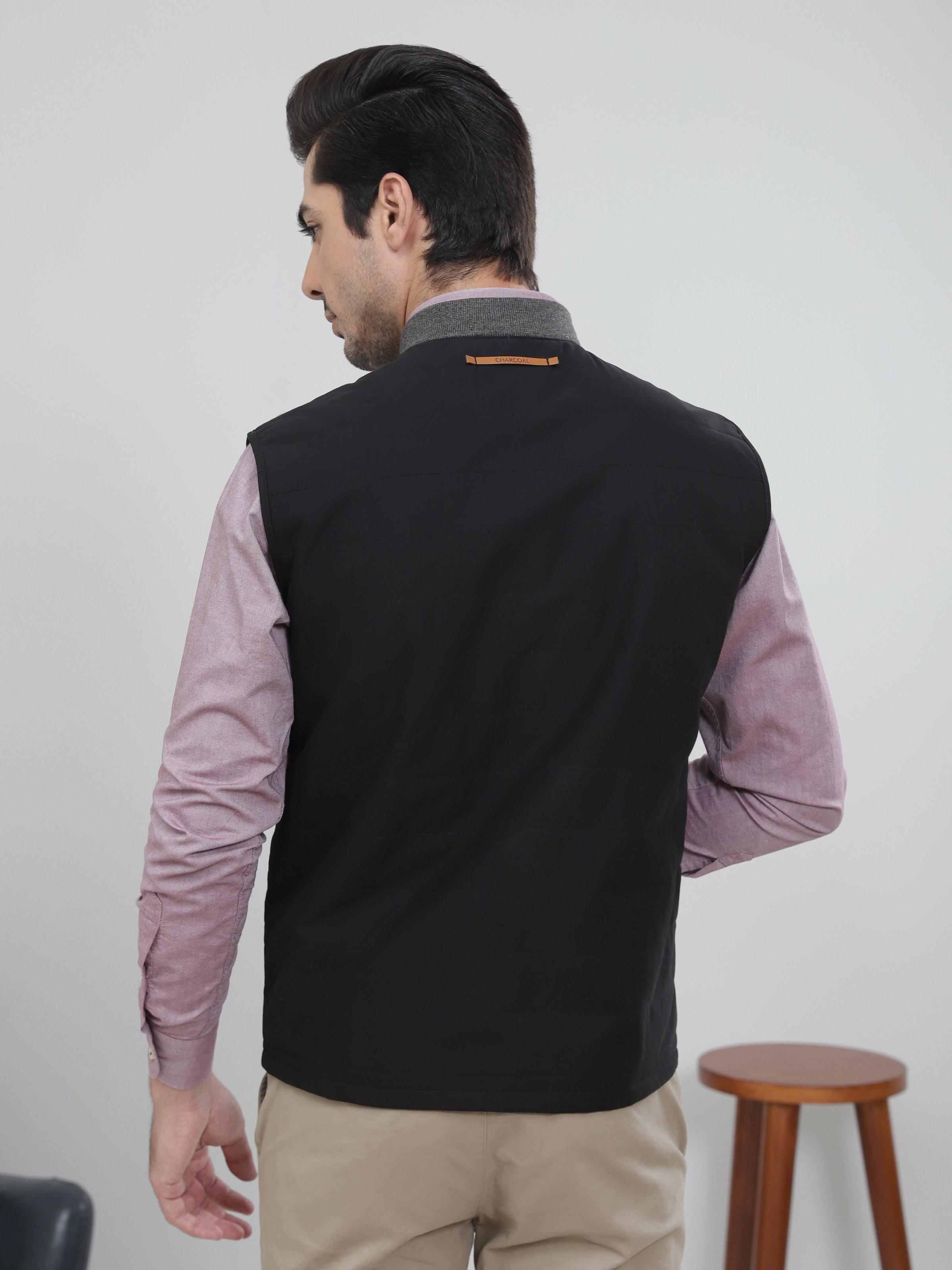 SLEEVELESS  QUILTED JACKET at Charcoal Clothing