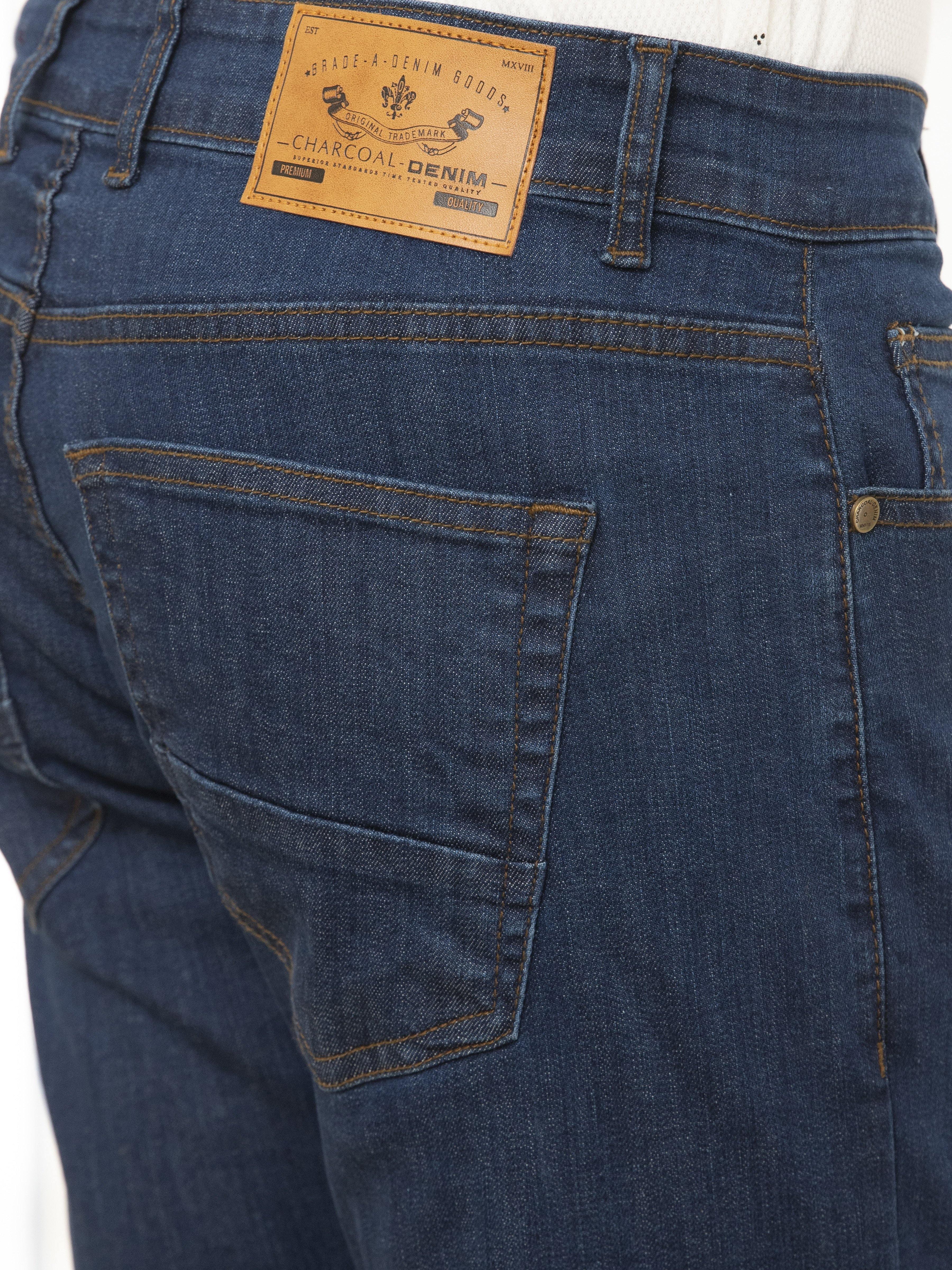 SLIM FIT JEANS DARK NAVY at Charcoal Clothing