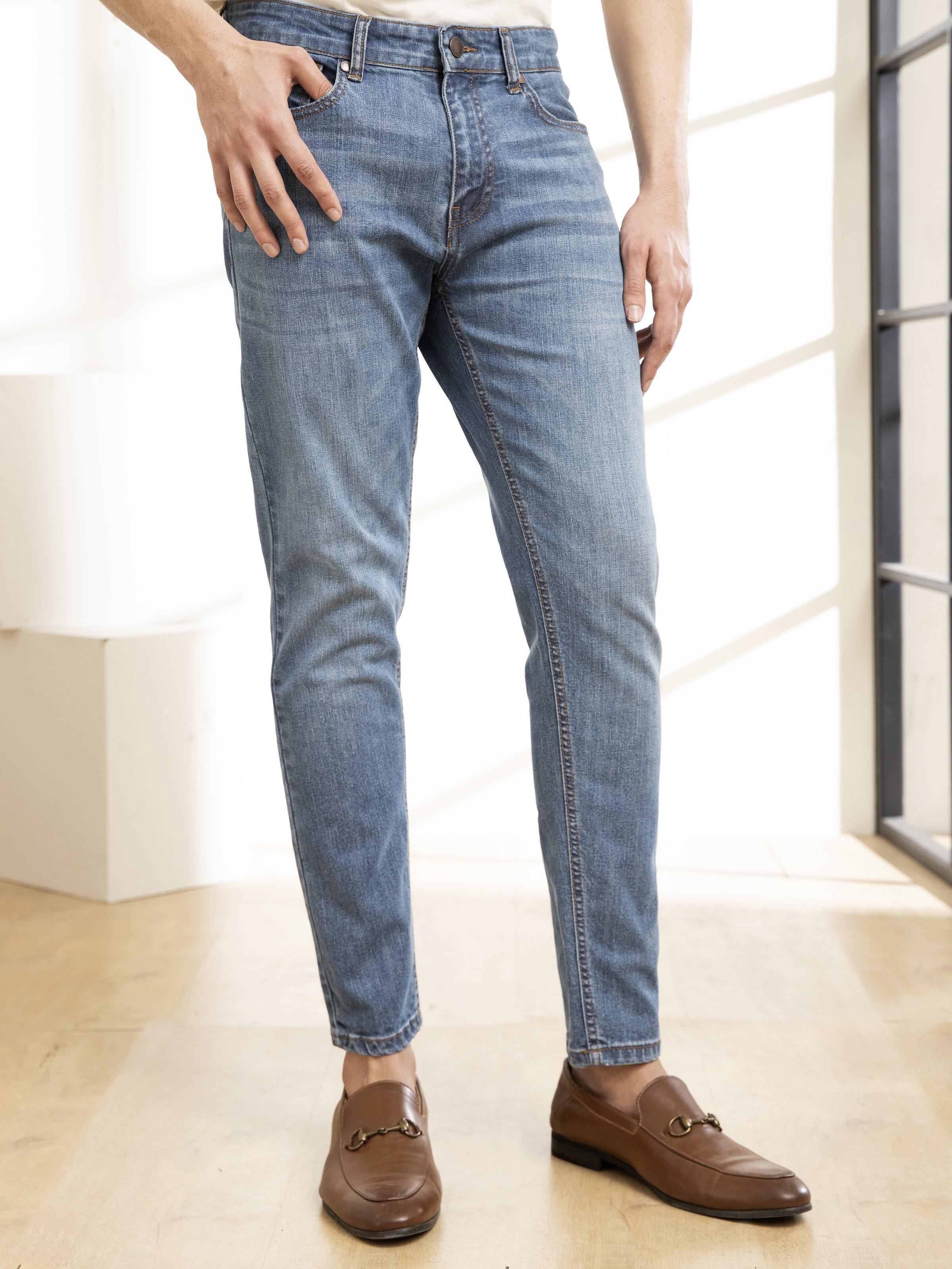 SLIM FIT JEANS LIGHT BLUE at Charcoal Clothing