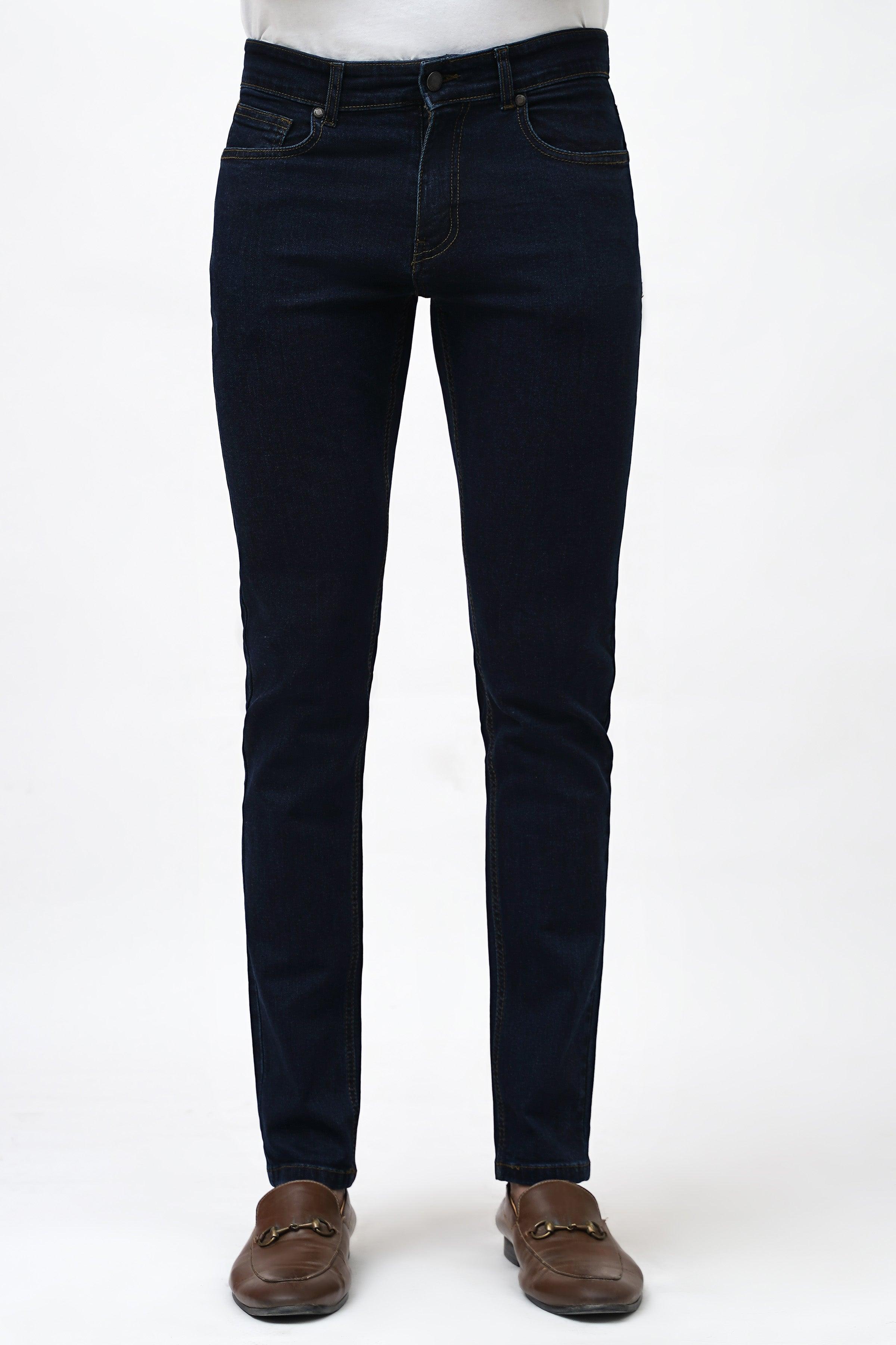SLIM FIT NAVY BLUE DENIM JEAN at Charcoal Clothing