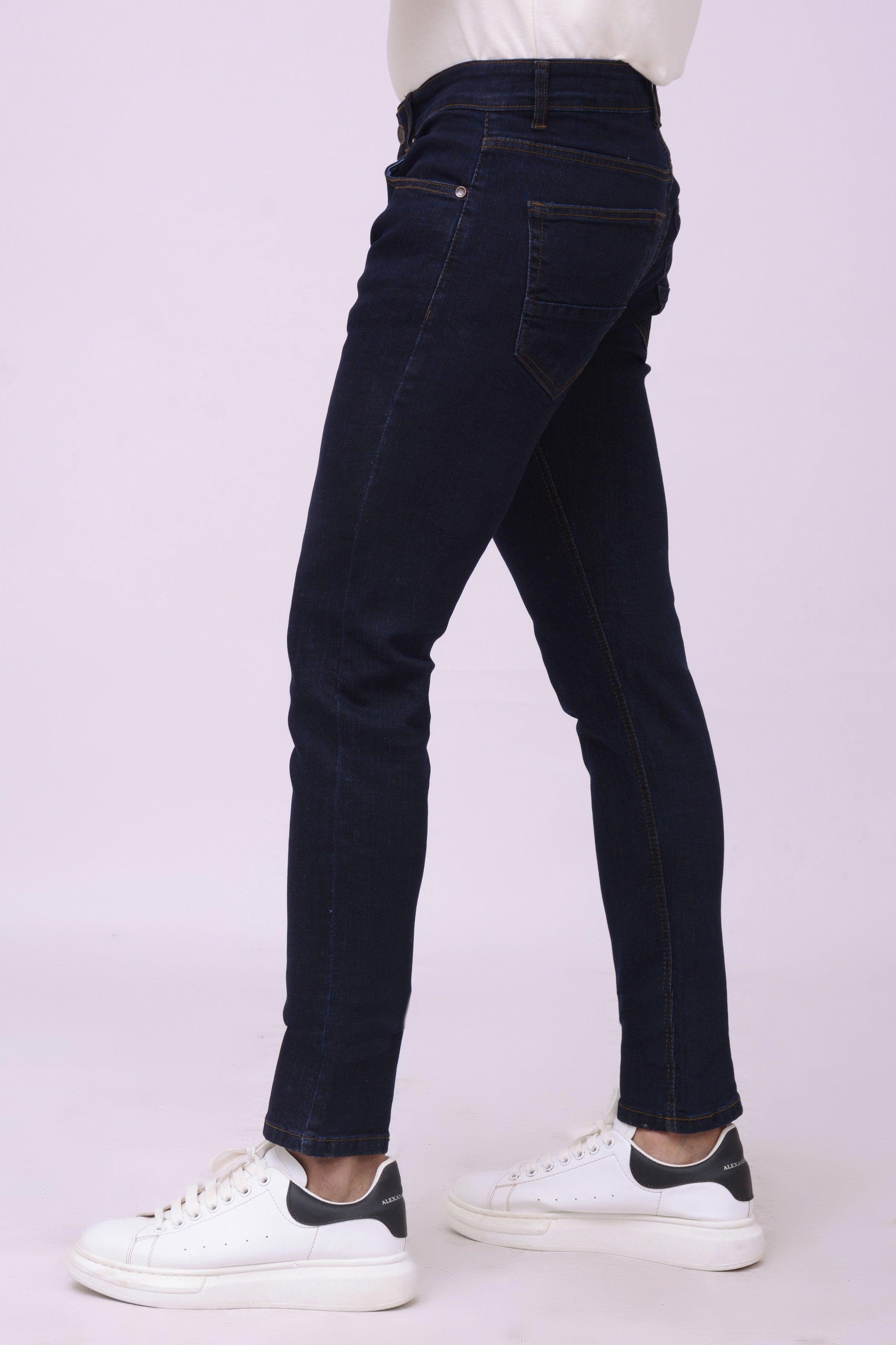 SLIM LEG JEANS DARK BLUE at Charcoal Clothing