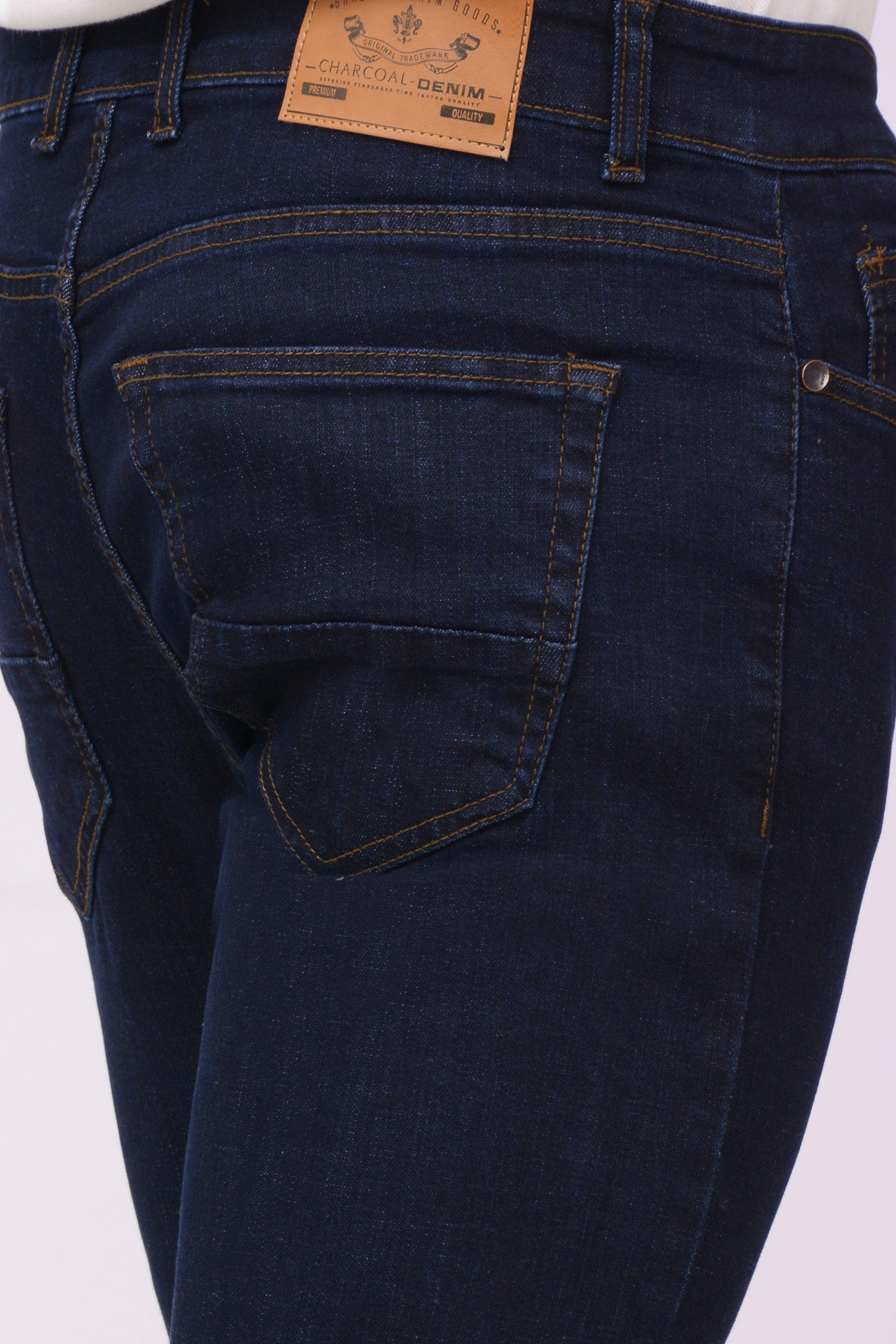 SLIM LEG JEANS DARK BLUE at Charcoal Clothing