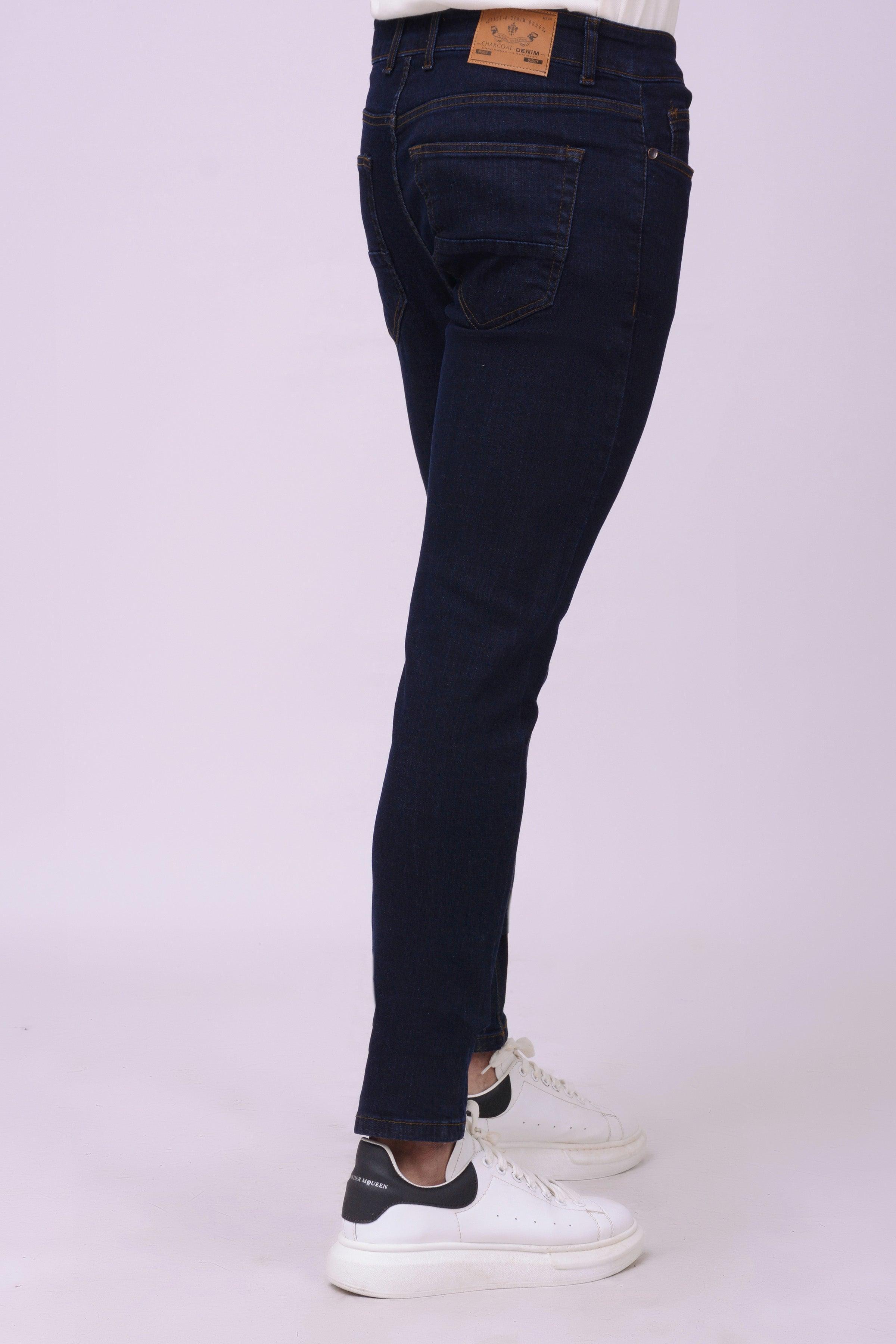 SLIM LEG JEANS DARK BLUE at Charcoal Clothing