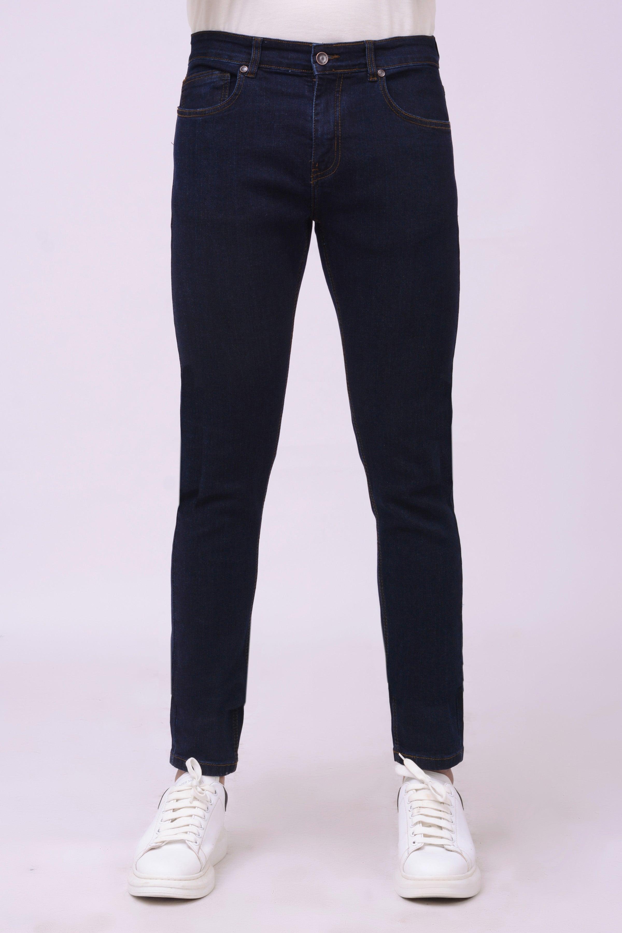 SLIM LEG JEANS DARK BLUE at Charcoal Clothing