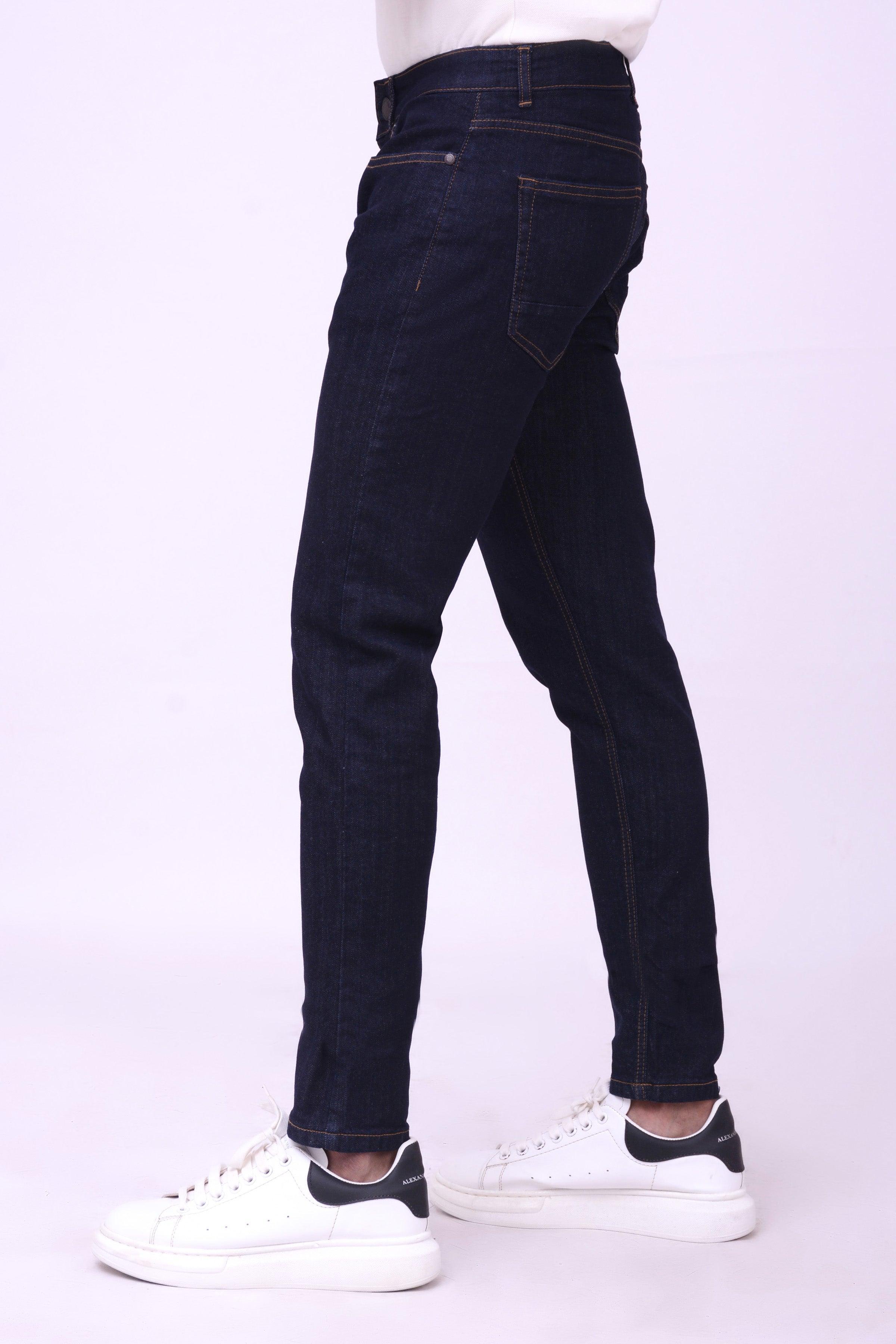 SLIM LEG JEANS MID BLUE at Charcoal Clothing