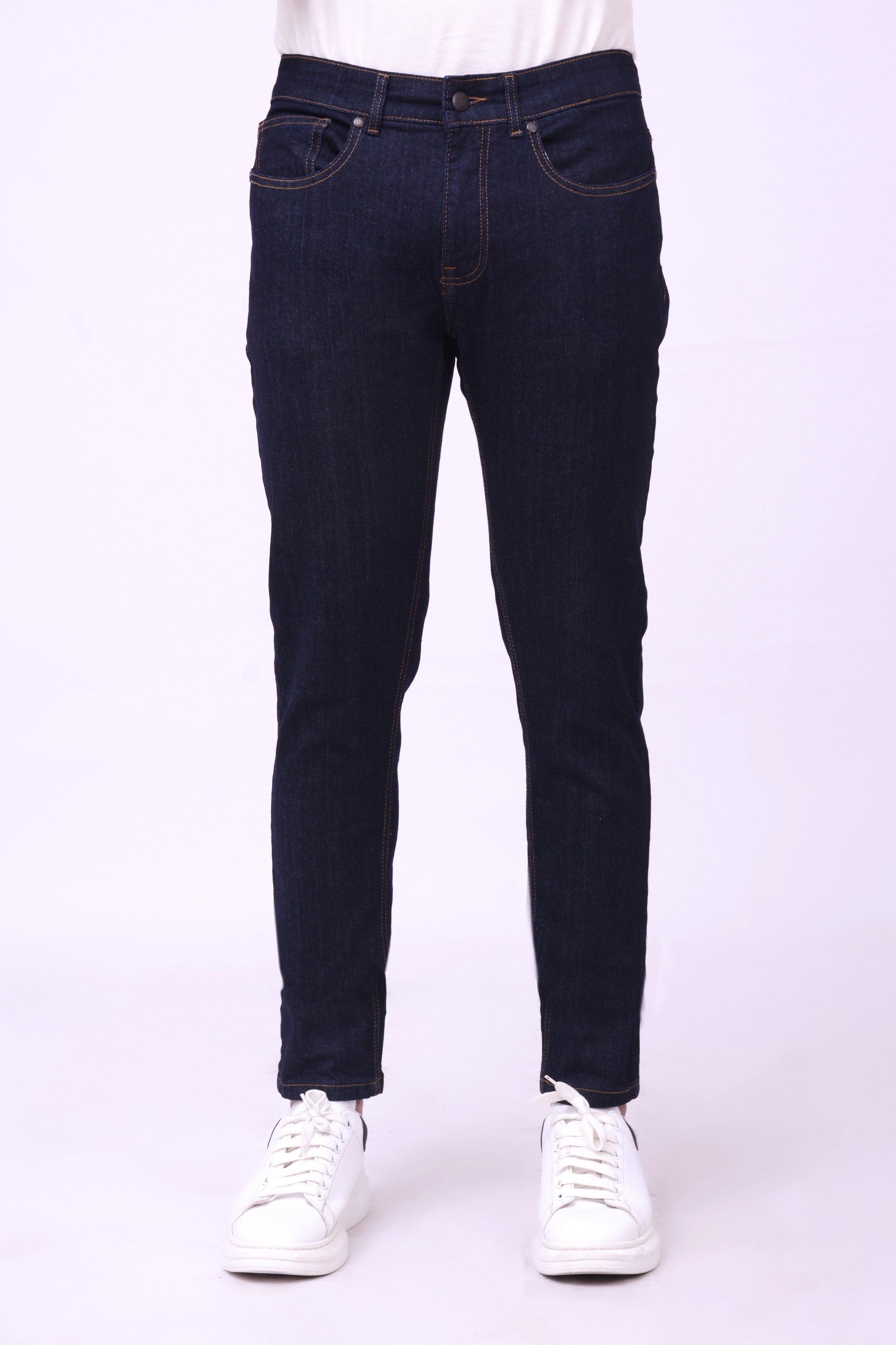 SLIM LEG JEANS MID BLUE at Charcoal Clothing