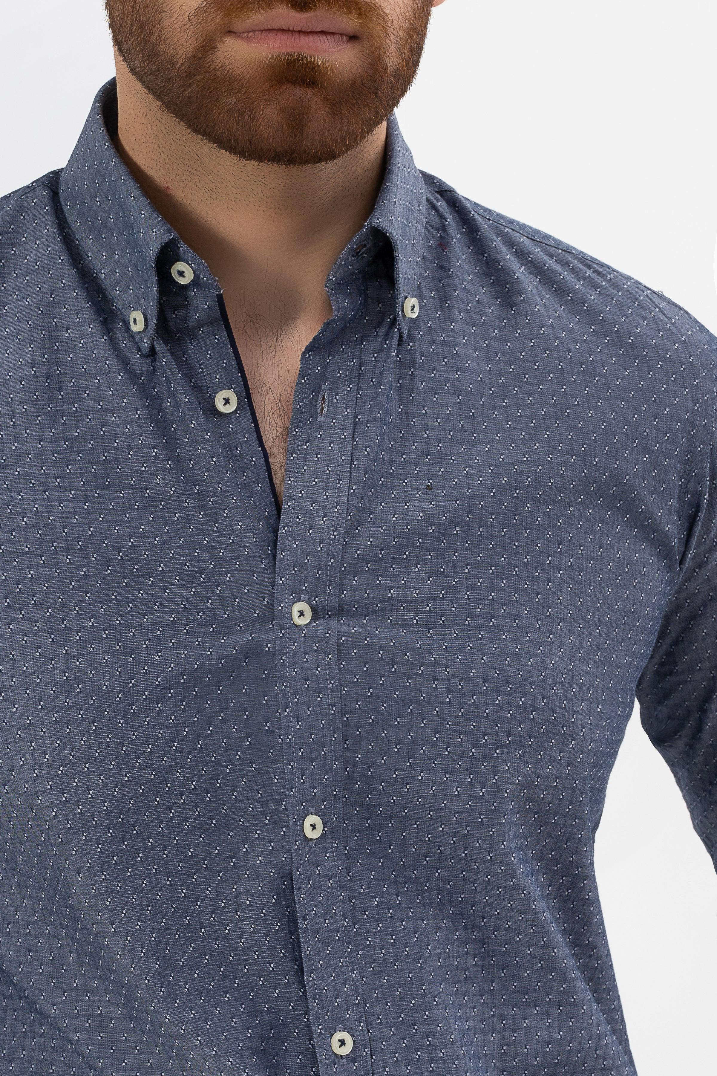 SMART SHIRT CHAMBRAY BLUE at Charcoal Clothing