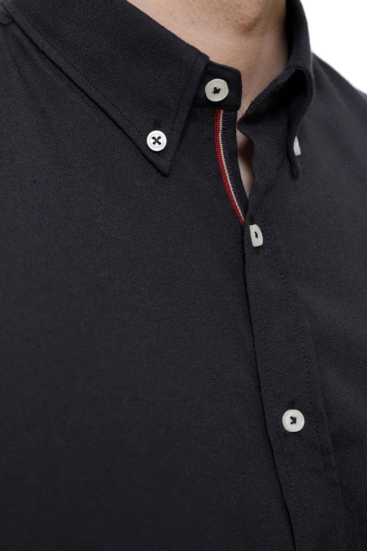SMART SHIRT FULL SLEEVE BUTTON DOWN BLACK at Charcoal Clothing