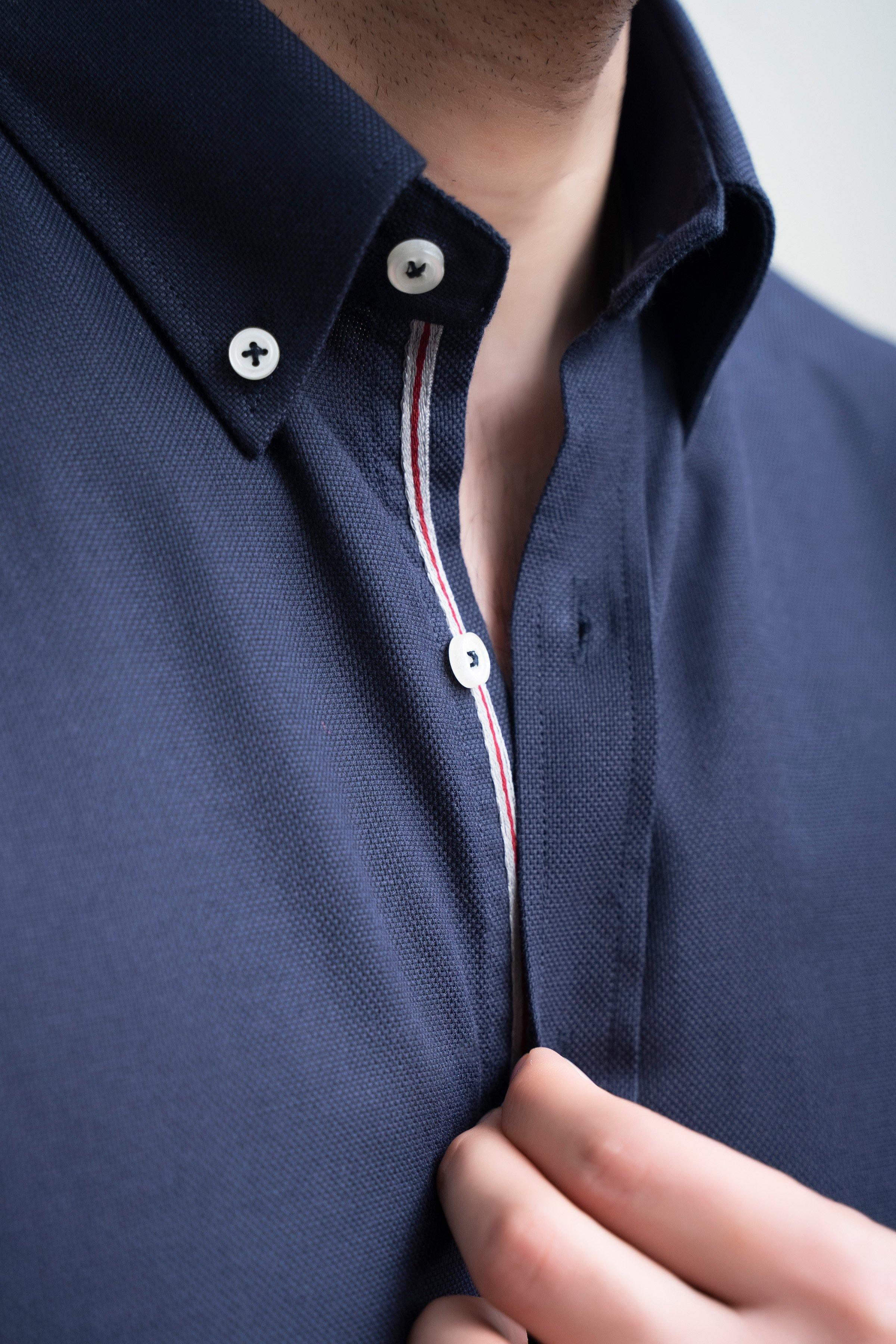 SMART SHIRT FULL SLEEVE BUTTON DOWN NAVY at Charcoal Clothing