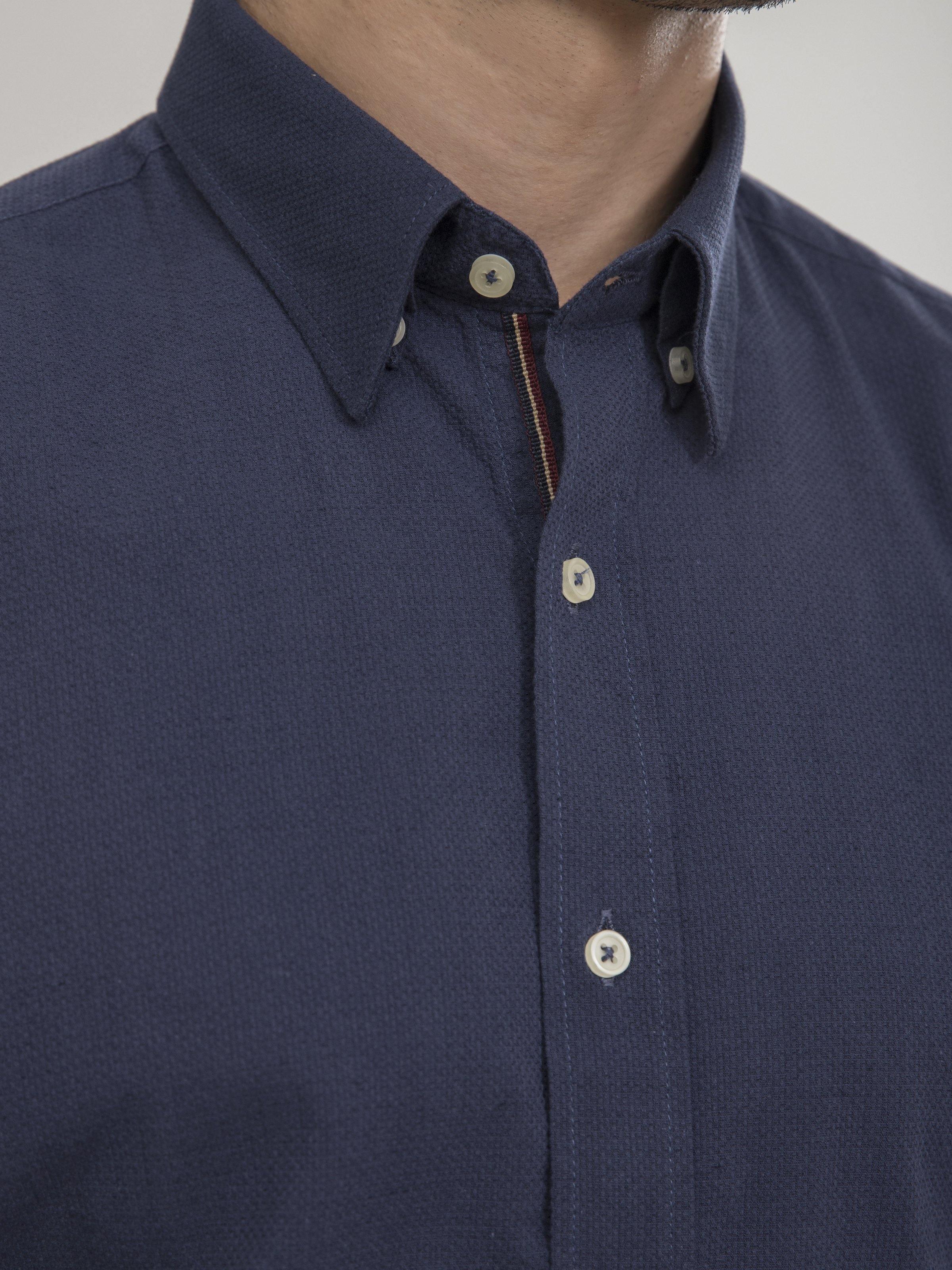 SMART SHIRT FULL SLEEVE NAVY at Charcoal Clothing