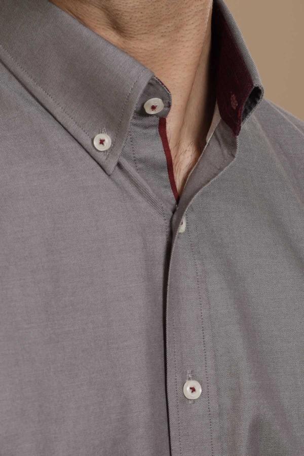 SMART SHIRT FULL SLEEVE SLIM FIT GREY at Charcoal Clothing