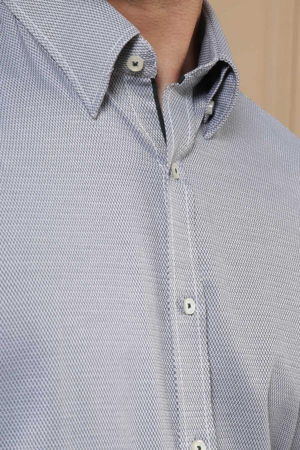 SMART SHIRT FULL SLEEVE SLIM FIT LIGHT GREY at Charcoal Clothing
