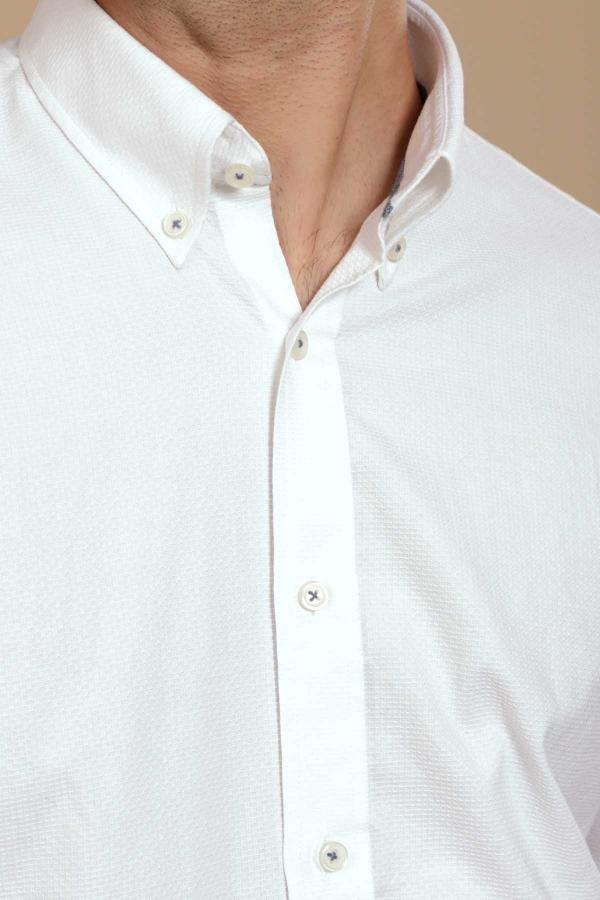 SMART SHIRT FULL SLEEVE SLIM FIT WHITE at Charcoal Clothing