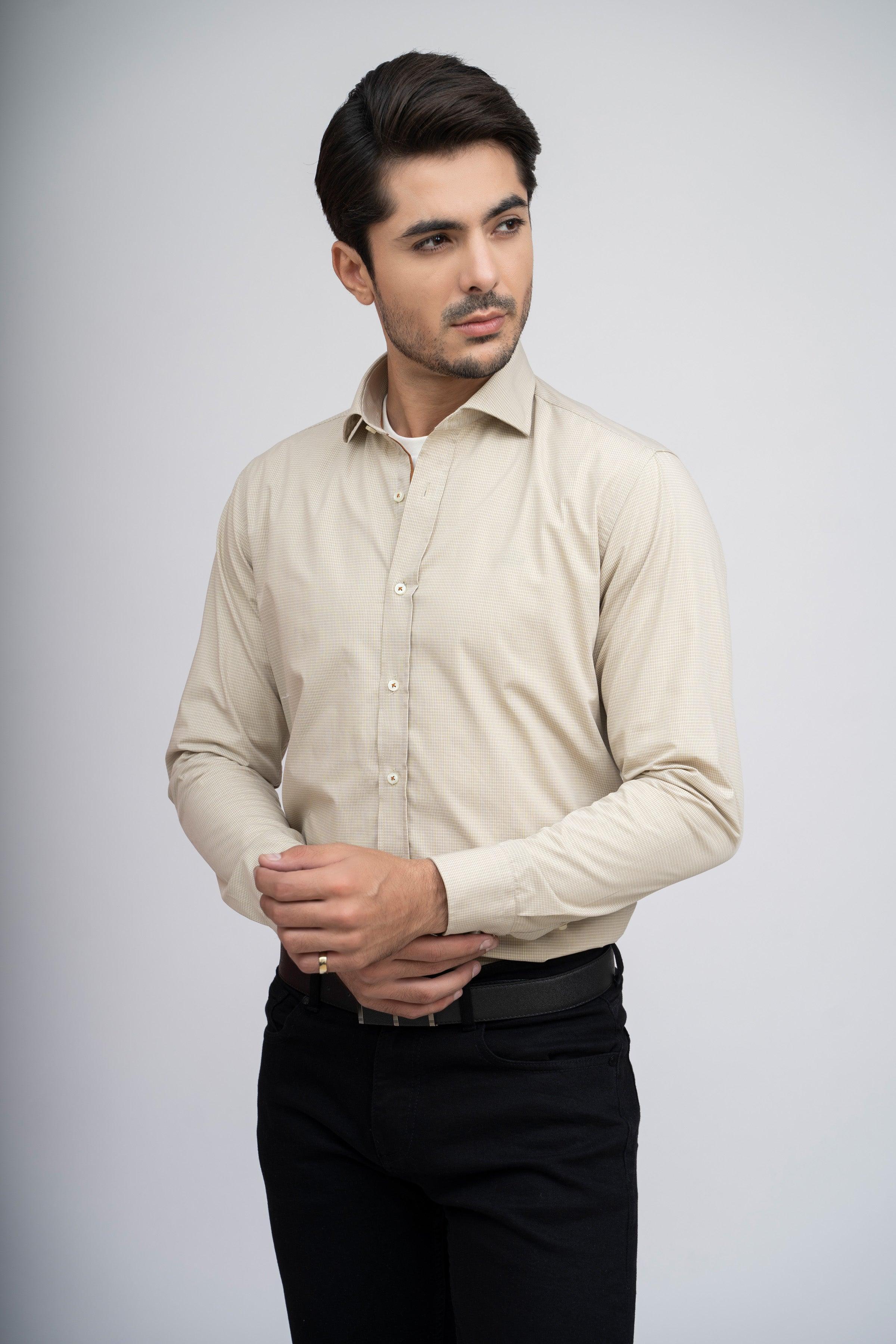 SMART SHIRT KHAKI at Charcoal Clothing