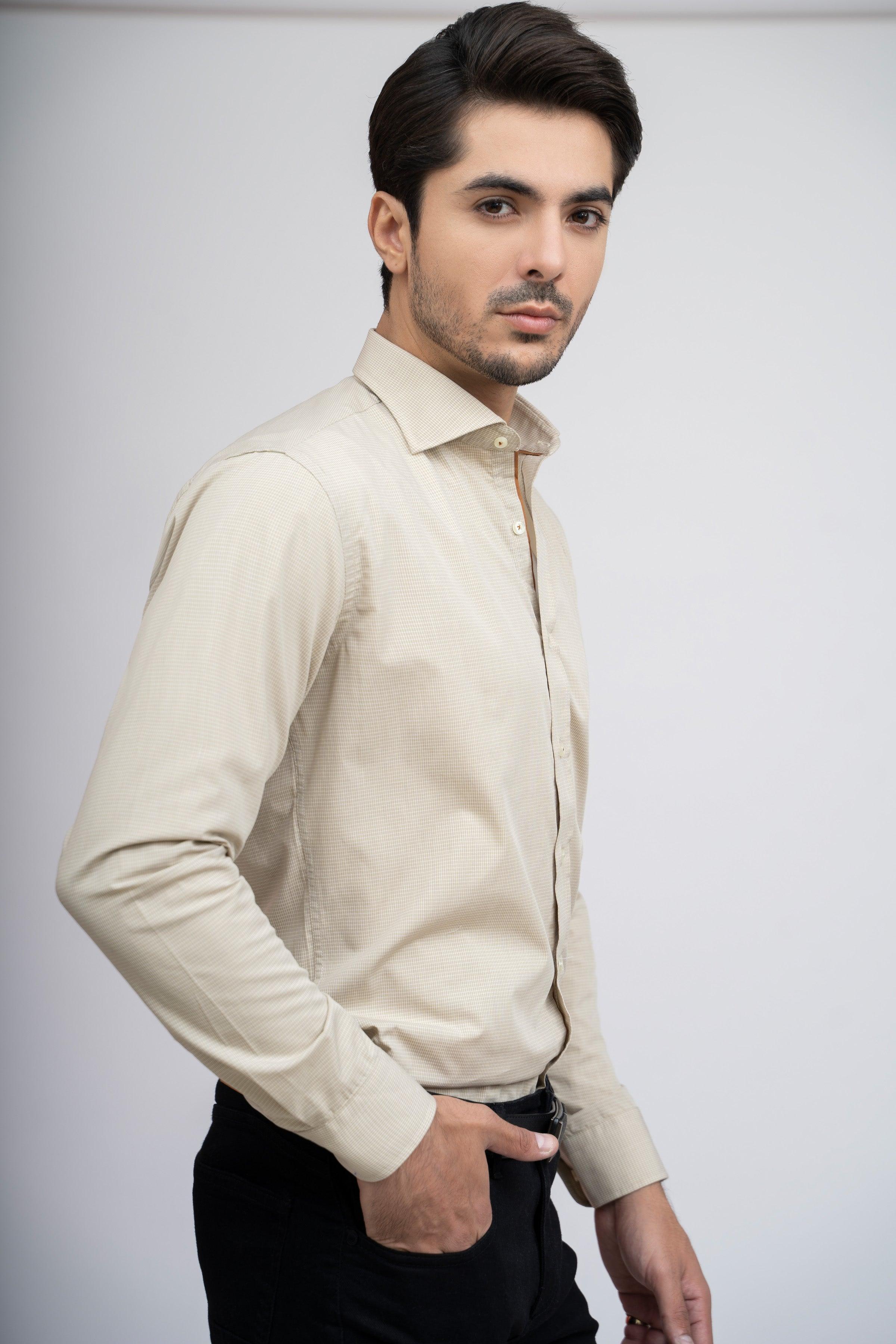 SMART SHIRT KHAKI at Charcoal Clothing