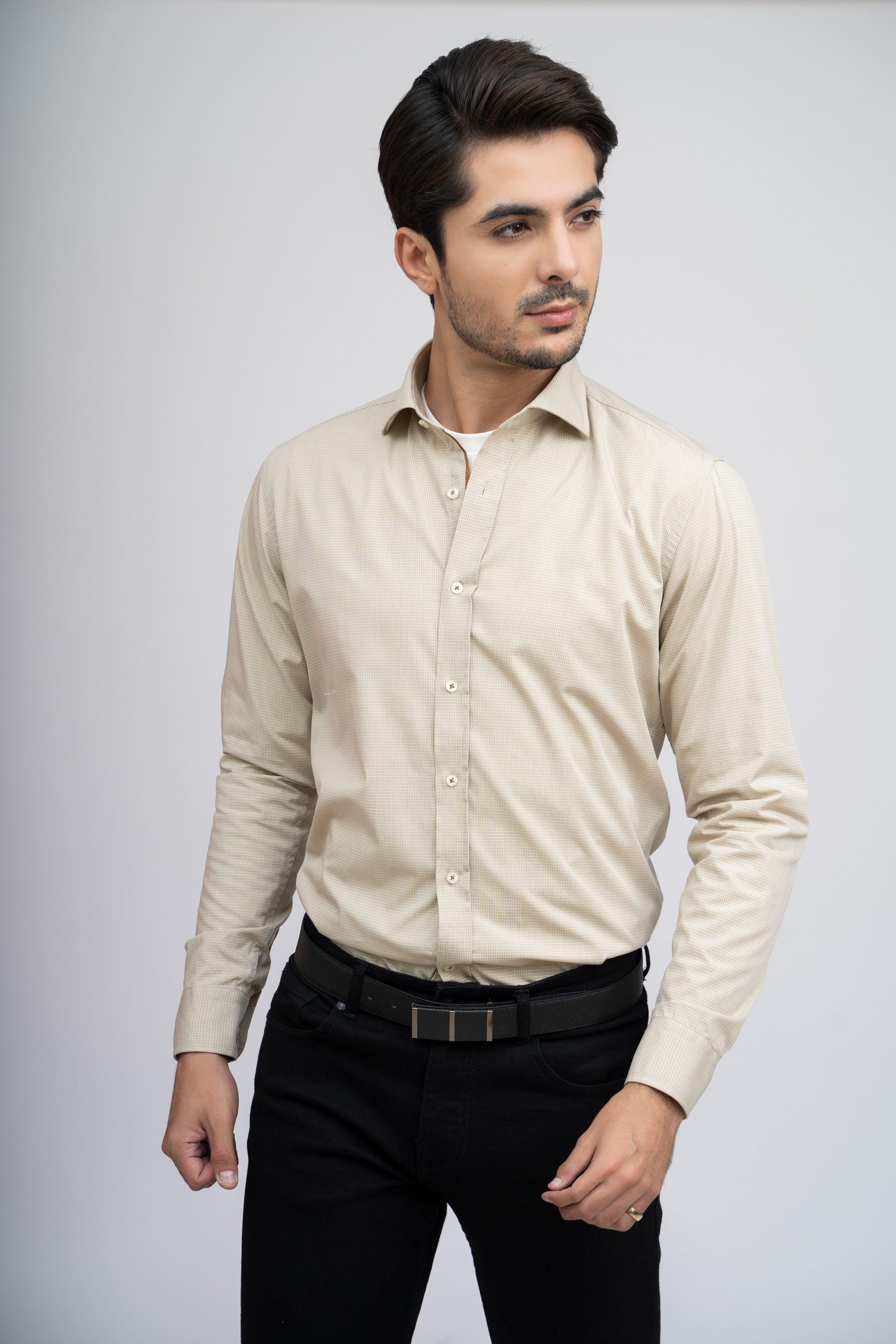 SMART SHIRT KHAKI at Charcoal Clothing