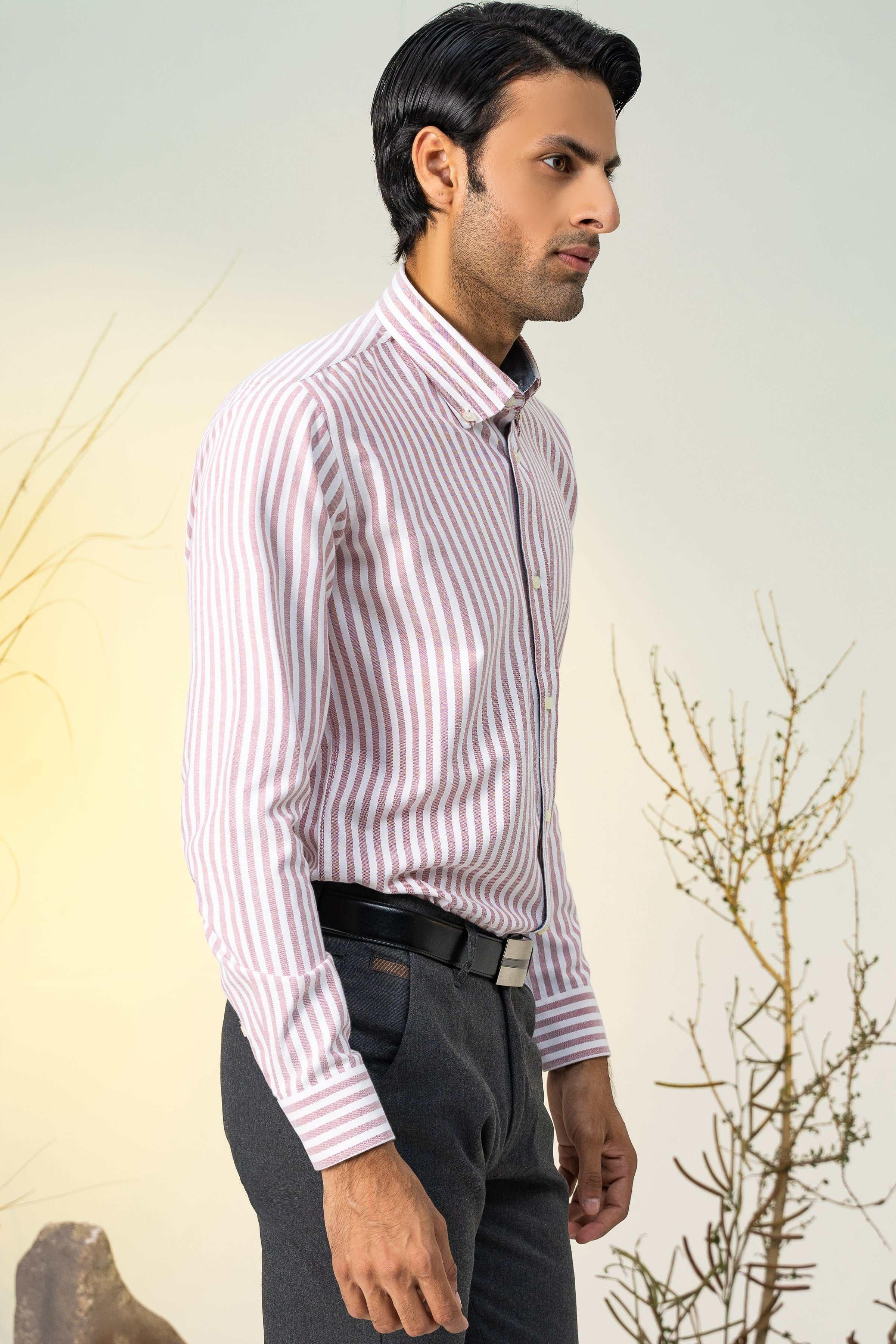 SMART SHIRT MAROON at Charcoal Clothing