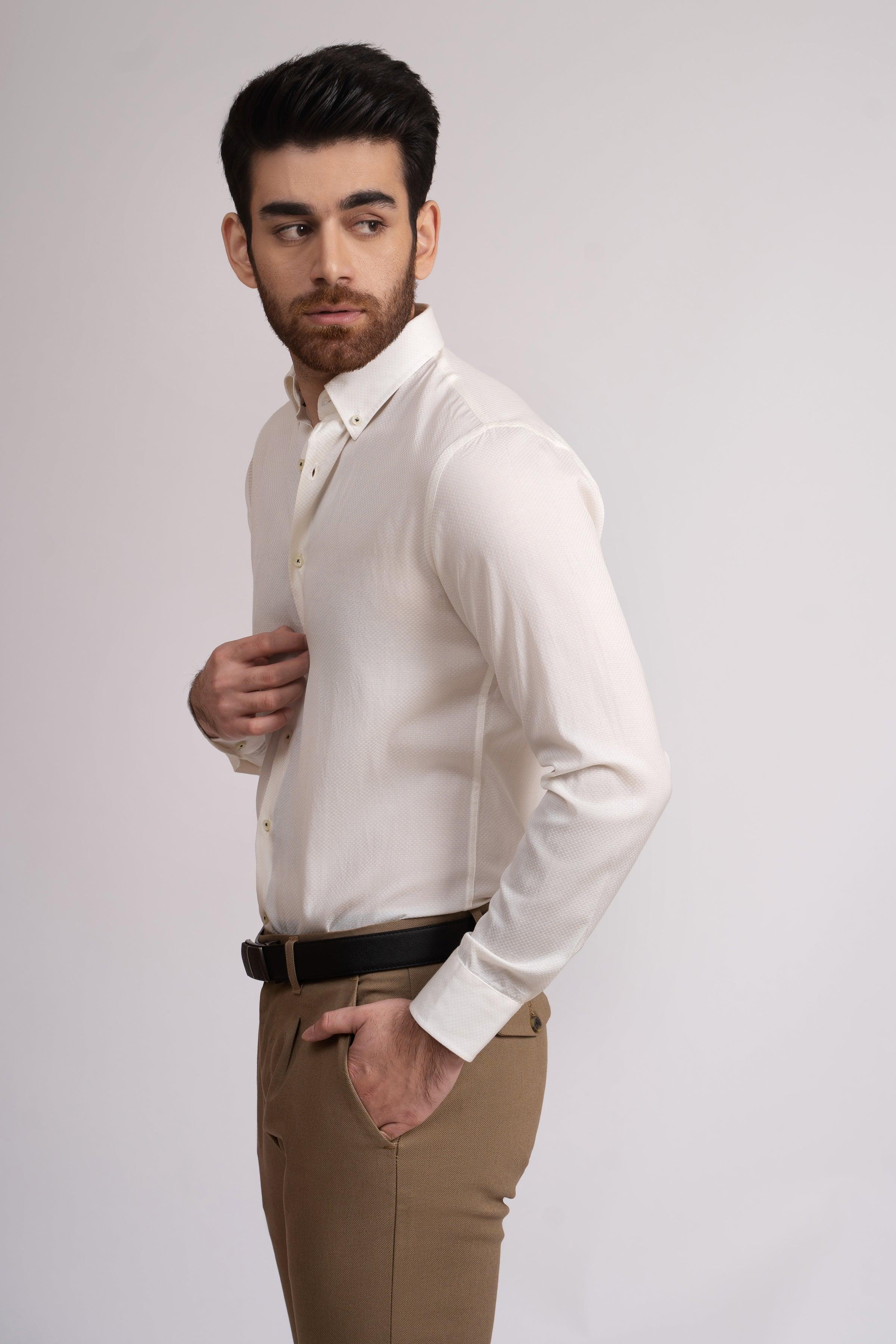 SMART SHIRT OFF WHITE at Charcoal Clothing