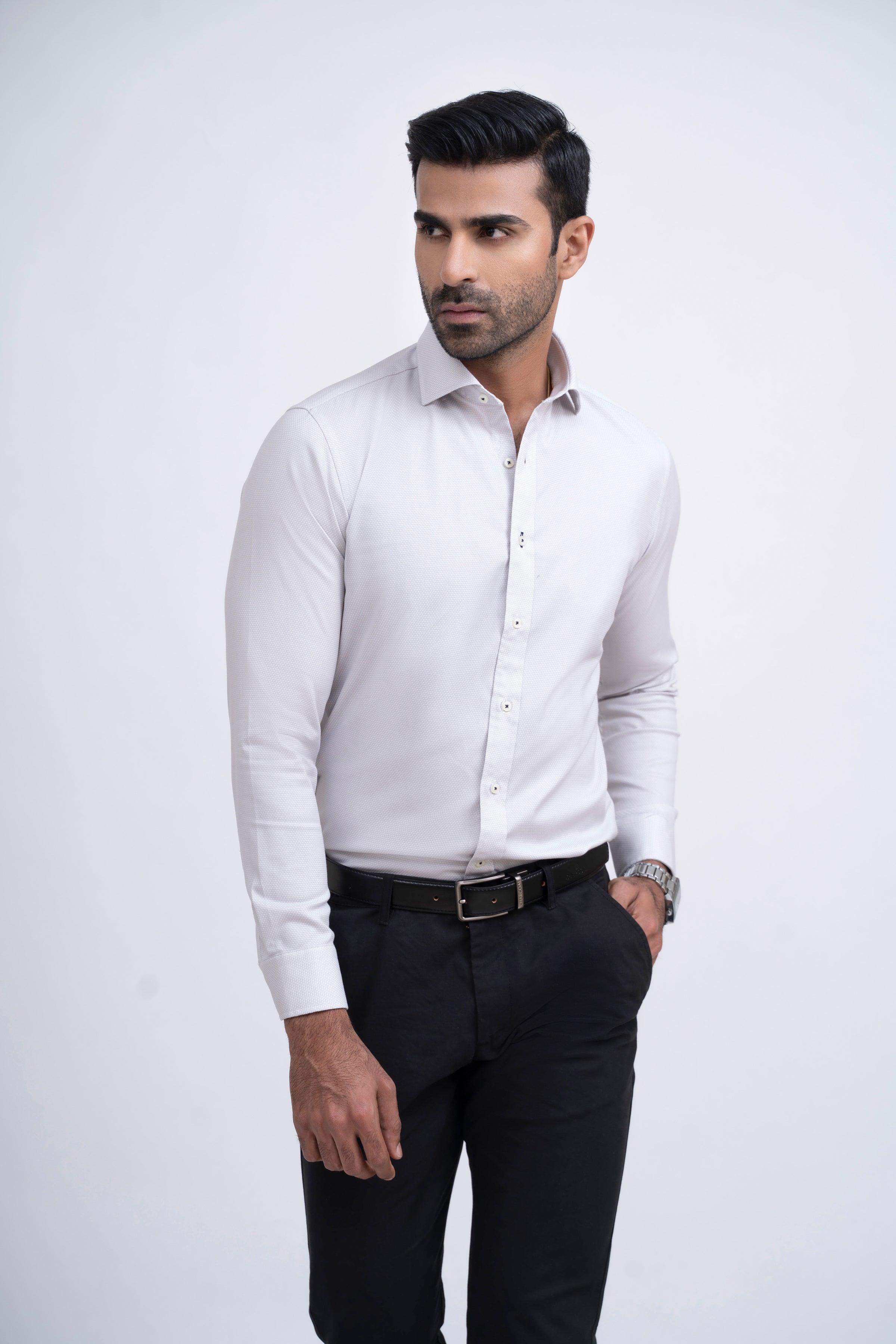 SMART SHIRT OFF WHITE at Charcoal Clothing
