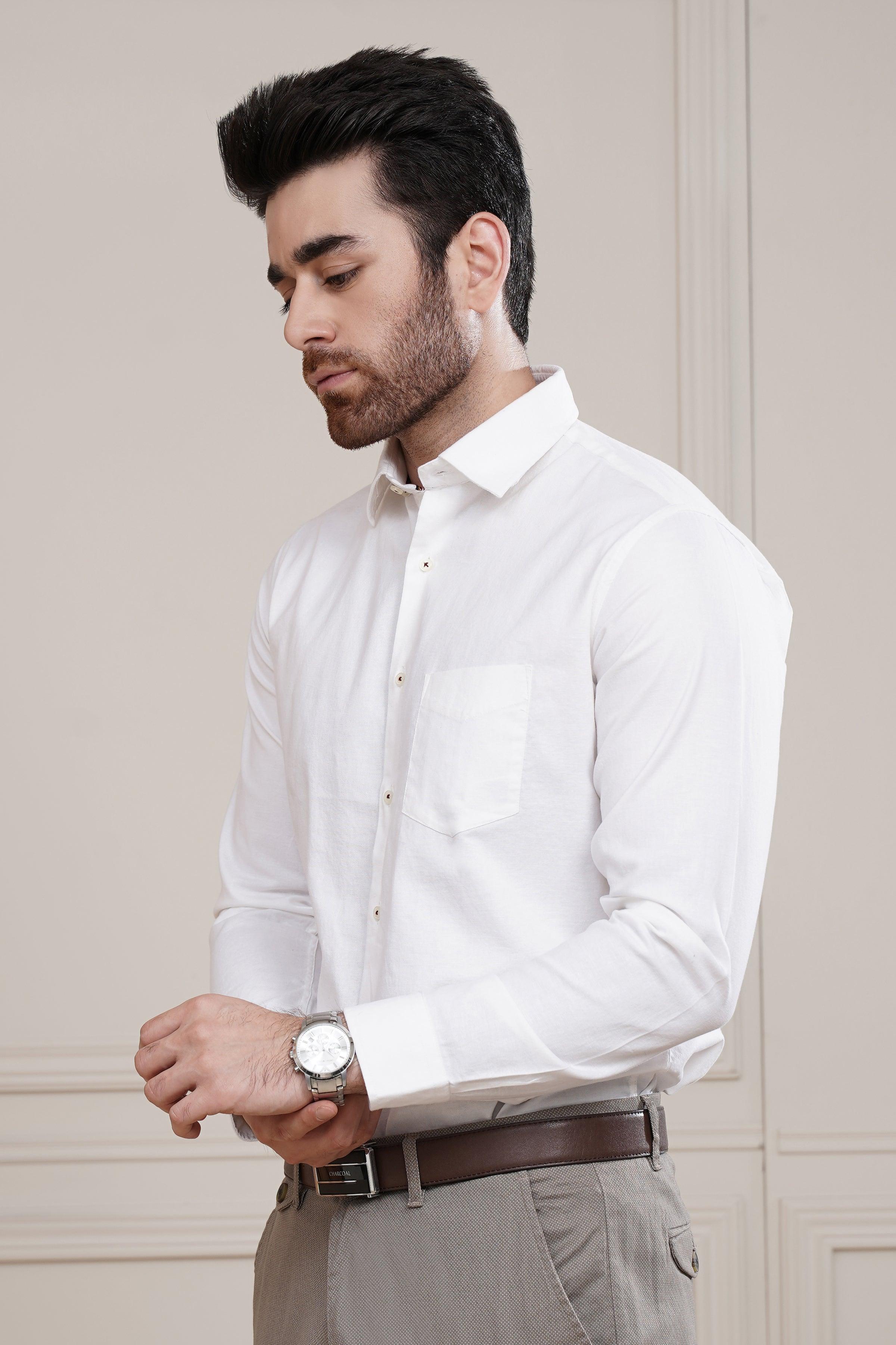 SMART SHIRT WHITE at Charcoal Clothing