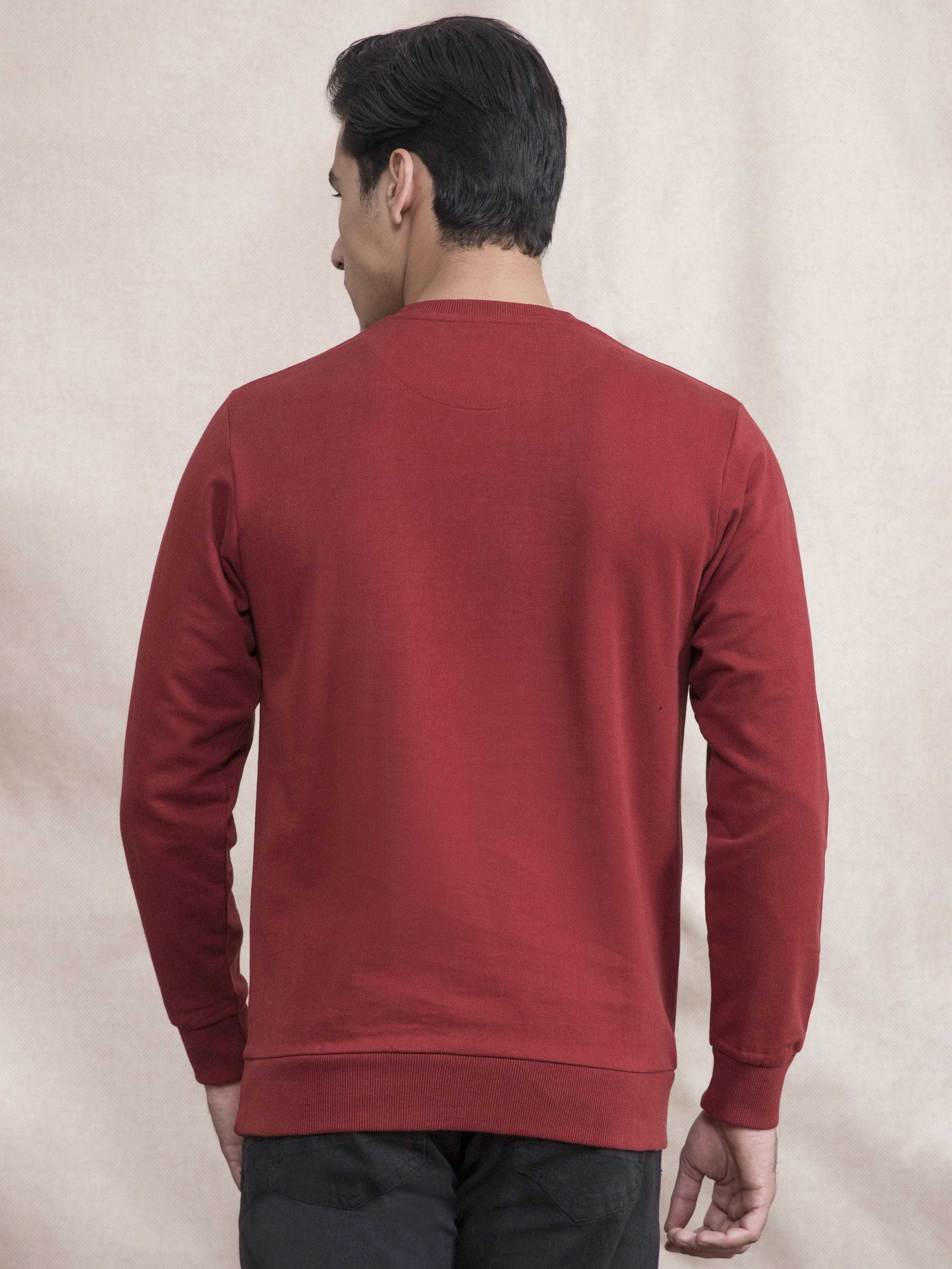 SWEAT SHIRT FULL SLEEVE RUST at Charcoal Clothing