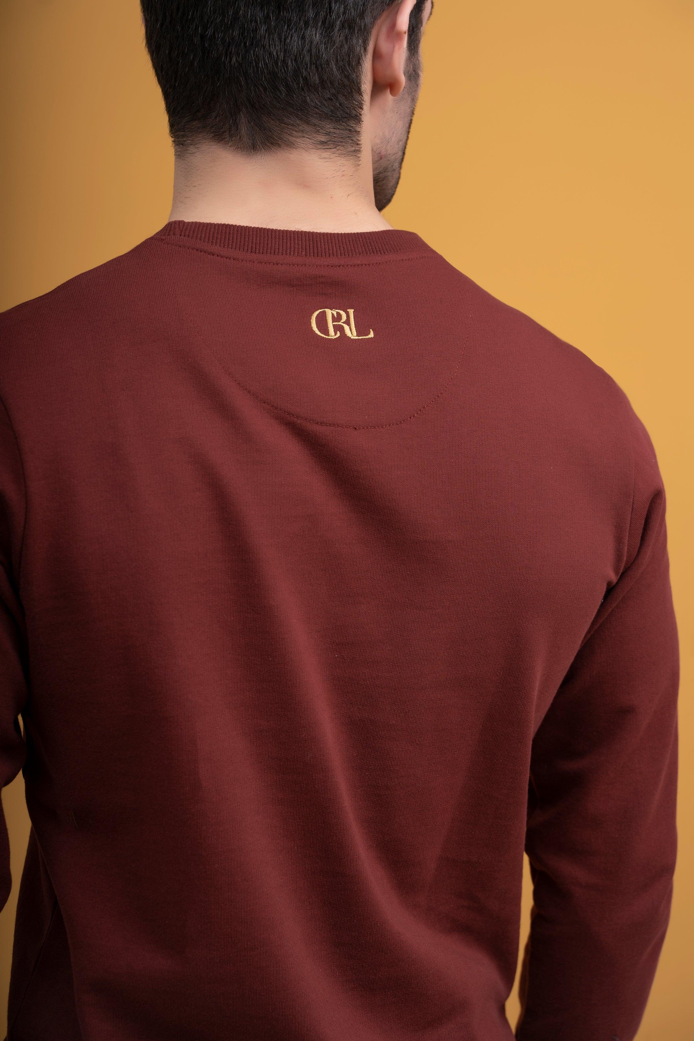 SWEAT SHIRT ROUND NECK RUST at Charcoal Clothing