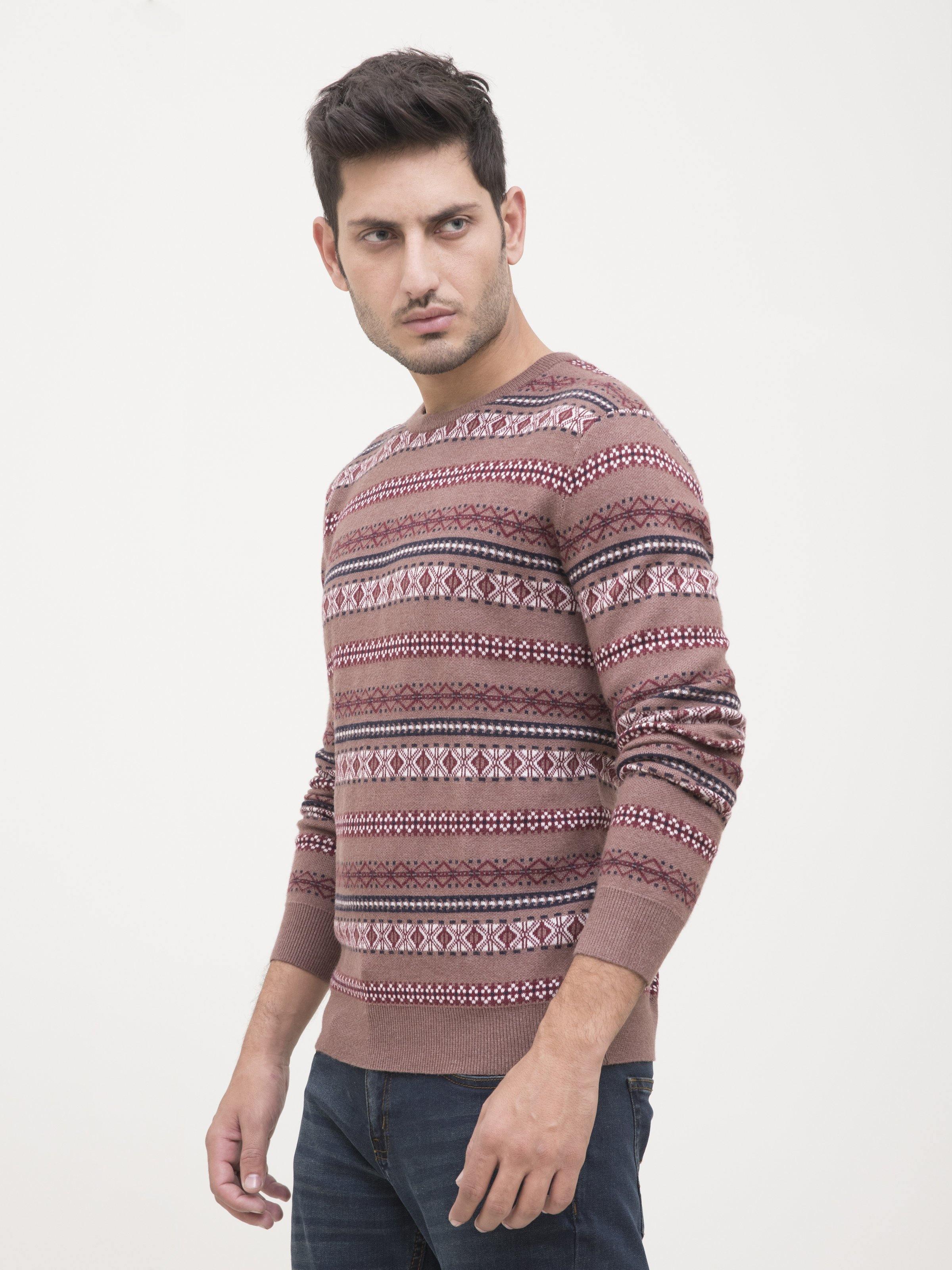 SWEATER ROUND NECK FULL SLEEVE MULTI at Charcoal Clothing