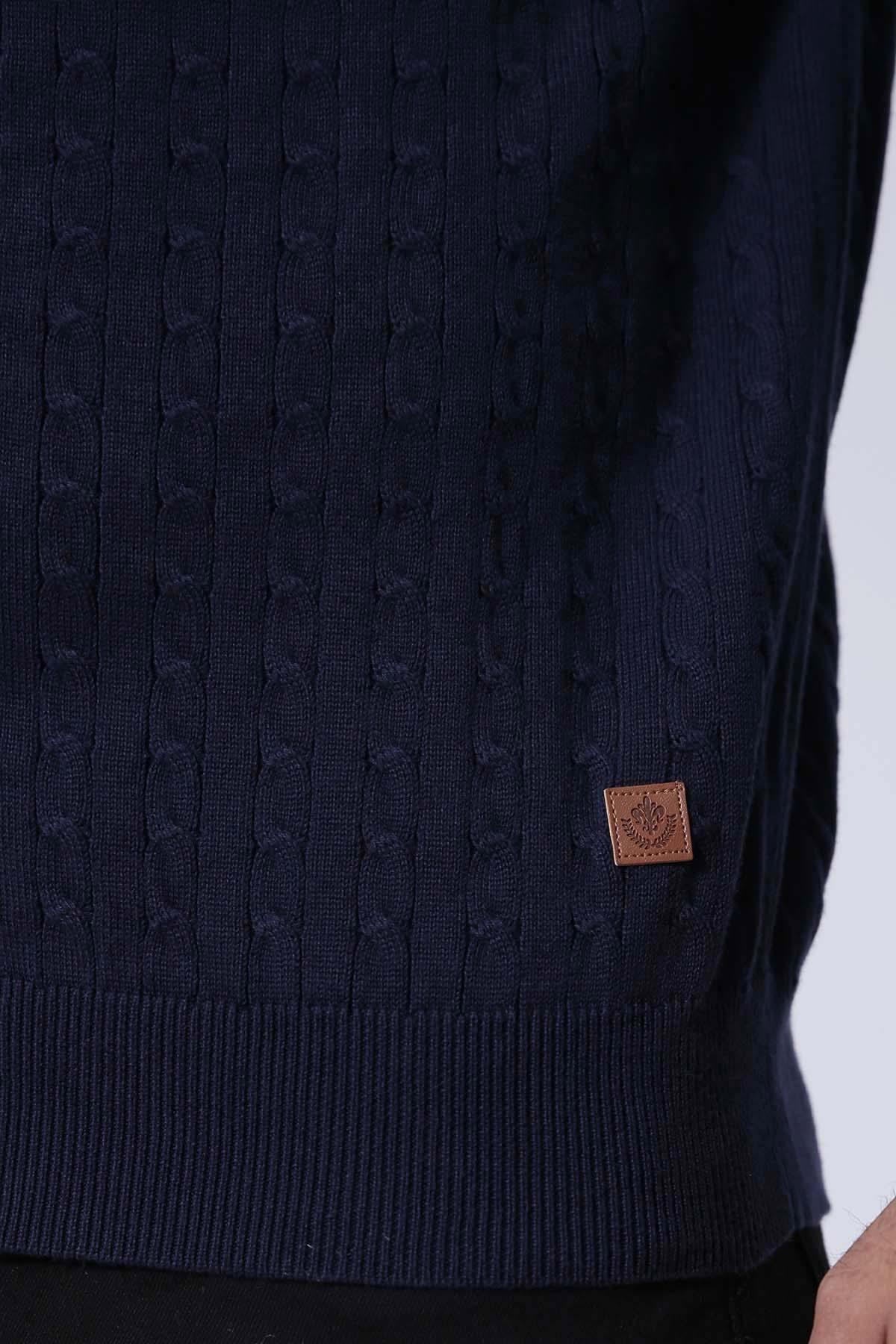 SWEATER ZIPPER FULL SLEEVE NAVY at Charcoal Clothing