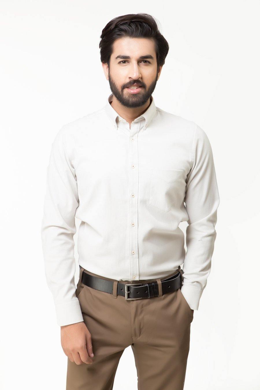 Smart Shirt Beige at Charcoal Clothing