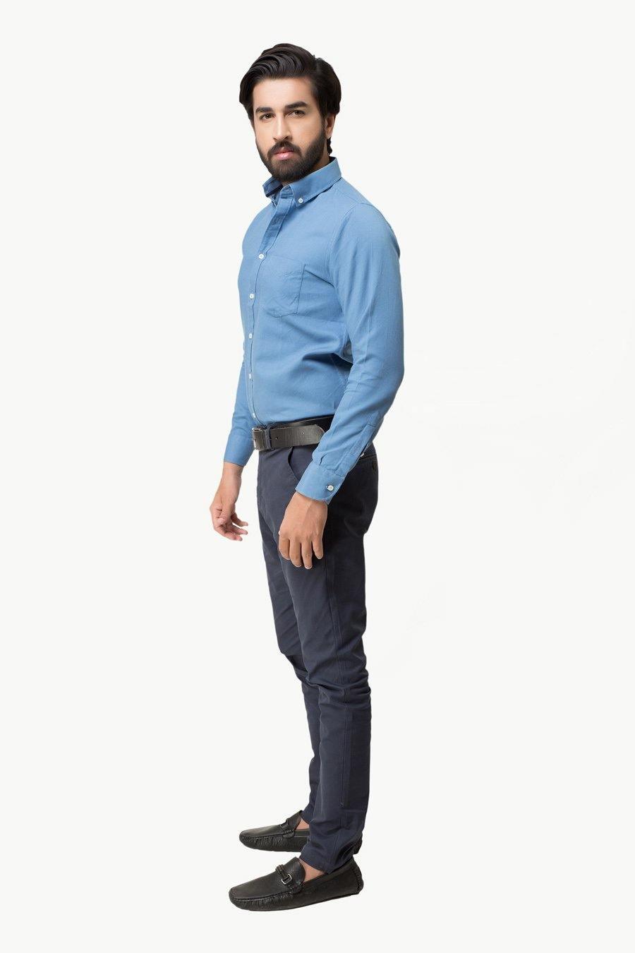 Smart Shirt Blue Grey at Charcoal Clothing